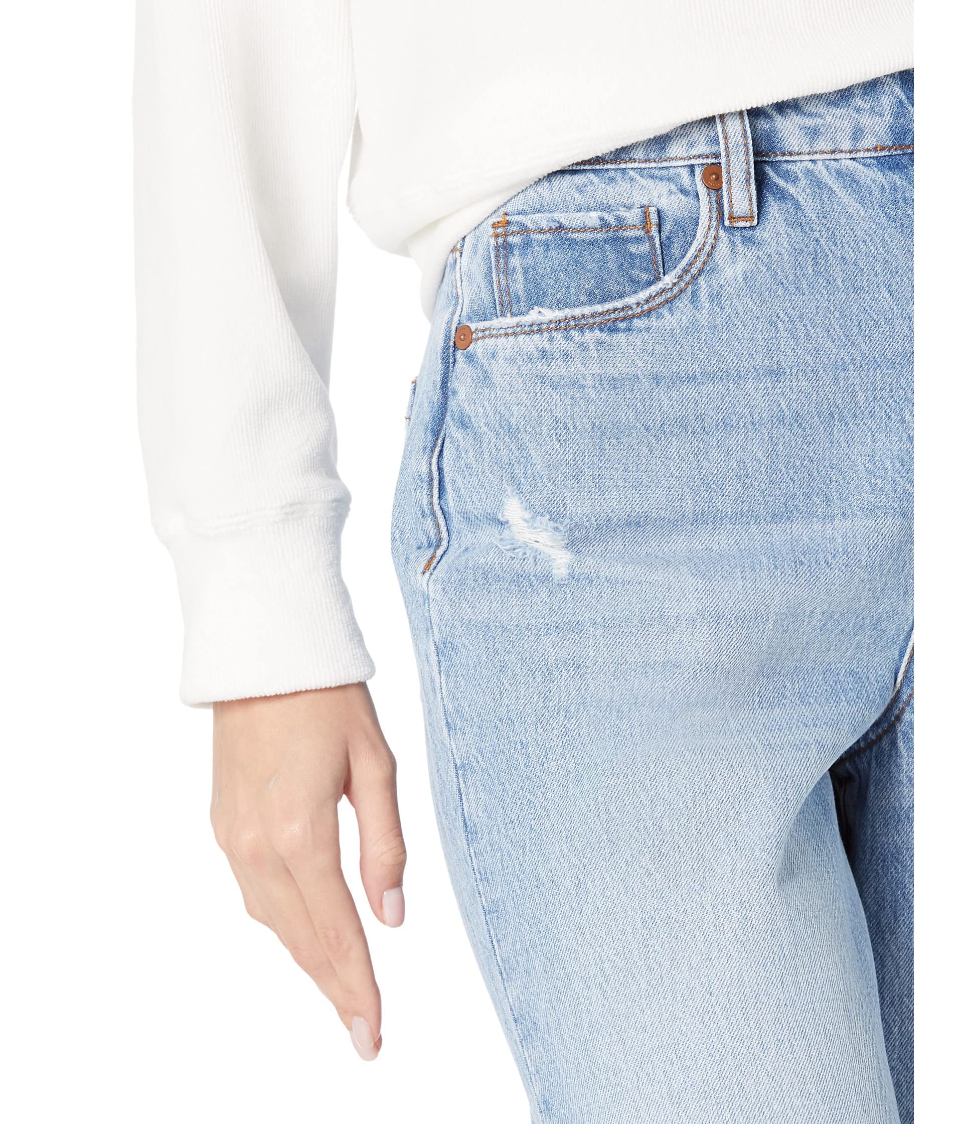 BLANKNYC Women's Ripped Straight Leg Jeans - 5 Pocket Denim Pants for Casual Wear & Everyday Outfits