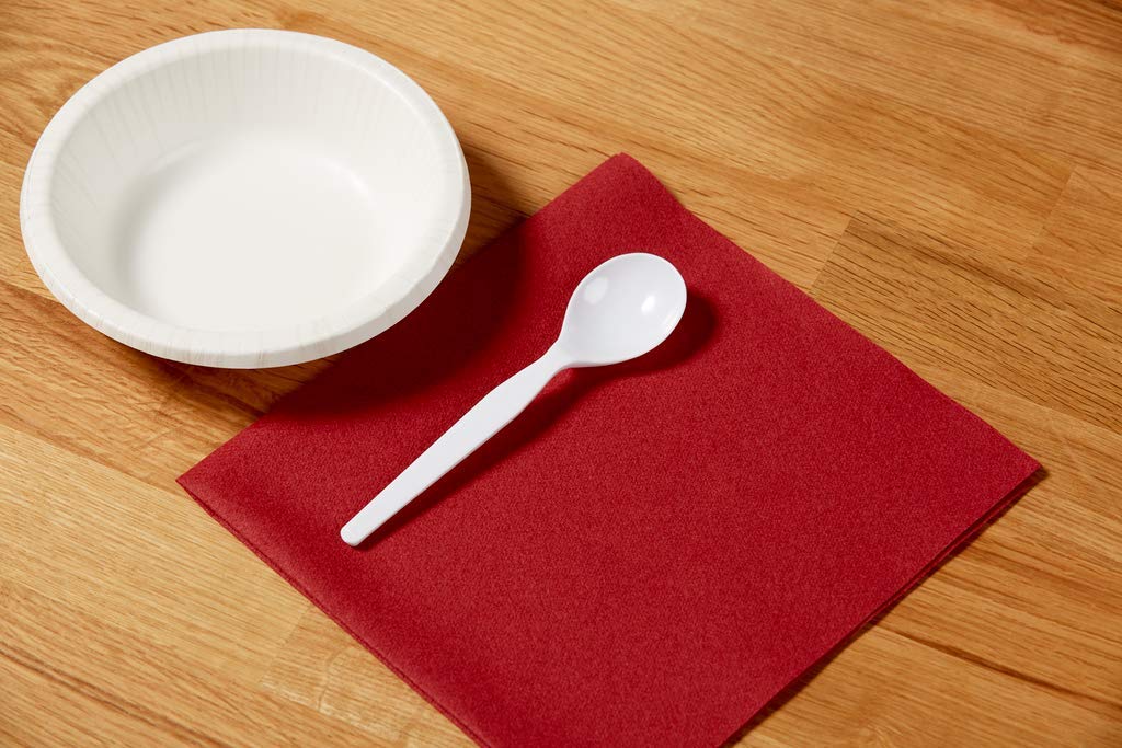 Dixie SH217 Heavy Duty Polystyrene Soup Spoon, 5.75 Inch White Disposable Spoons - Case of 1000 - Perfect for Restaurants, Catering, Parties & Food Service