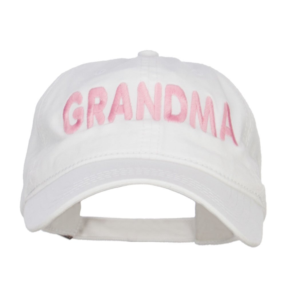 Grandma Embroidered Washed Cotton Baseball Cap - Vintage Style Adjustable Dad Hat for Women & Men - Perfect for Outdoor Activities, Gardening, and Casual Wear | e4Hats.com