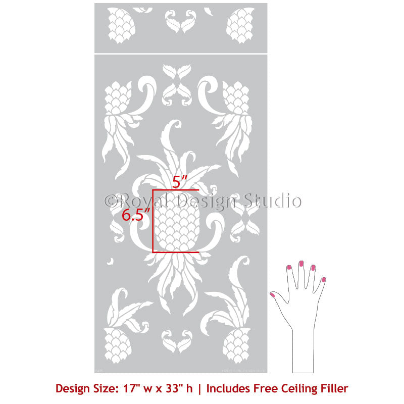 Premium Hospitality Pineapple Stencil for Cake Decorating, Cocktail Garnishing & DIY Crafts – Perfect for Bakeries, Bars & Home Use