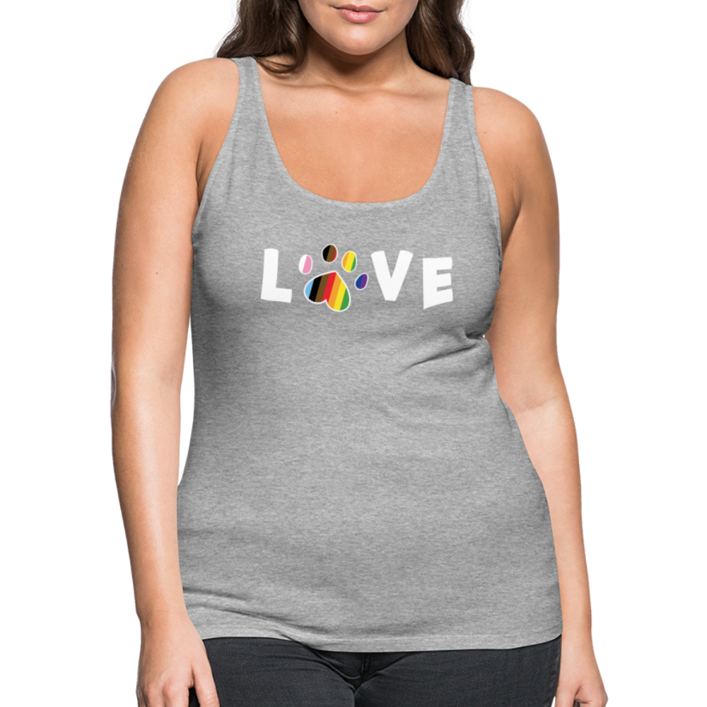 Pride Love Contoured Premium Tank Top for Women - Soft Breathable Cotton Blend, LGBTQ+ Pride Apparel for Summer, Festivals & Everyday Wear