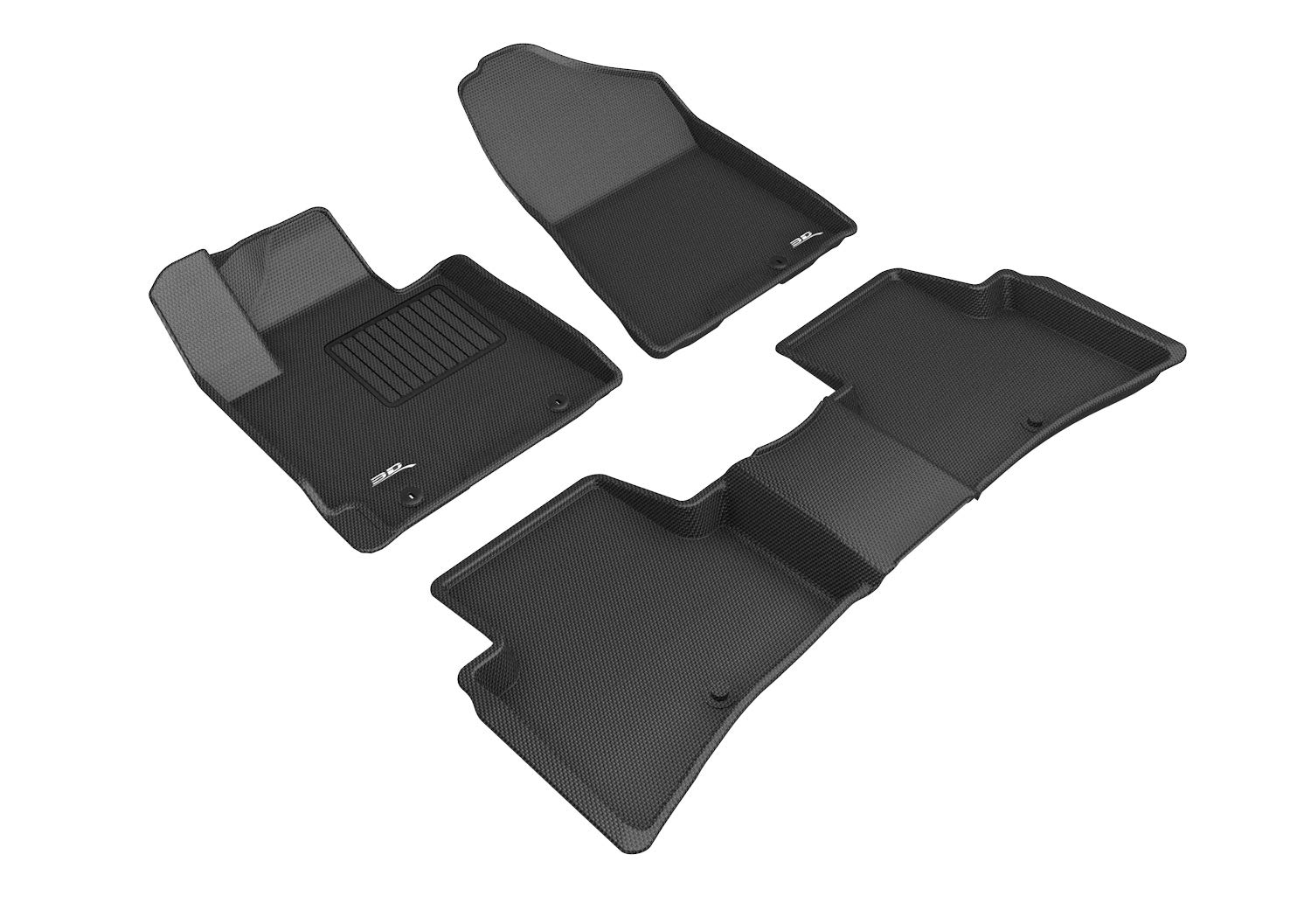 3D MAXpider Custom Fit All-Weather Floor Mats for 2019-2021 Hyundai Tucson - Kagu Series (1st & 2nd Row, Black) | Durable Car Floor Liners for Rain, Snow & Mud Protection | Perfect for Daily Commute, Road Trips & Outdoor Adventures