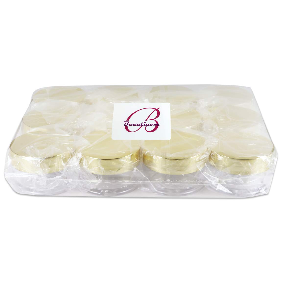 Beauticom 20g/20ml Clear Acrylic Round Jars with Lids - 936 Pieces (Jars + Lids) - Gold - Perfect for Lip Balm, Cream, Makeup, Cosmetics, Samples & Ointments - Ideal for DIY Beauty Products, Travel Containers & Small Batch Packaging