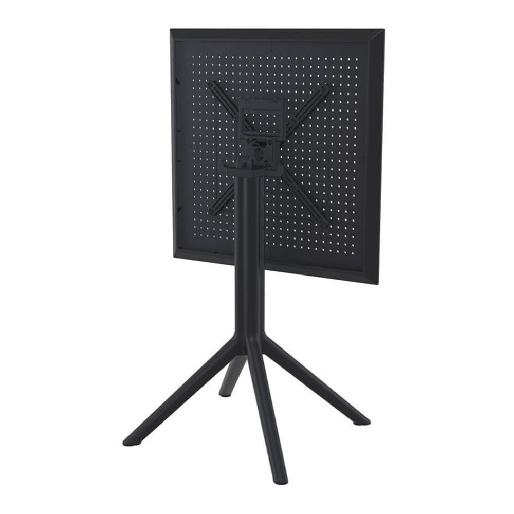 Compamia Sky 24 Inch Square Folding Table - Black Finish | Portable & Space-Saving | Perfect for Picnics, Camping, Parties & Indoor Use