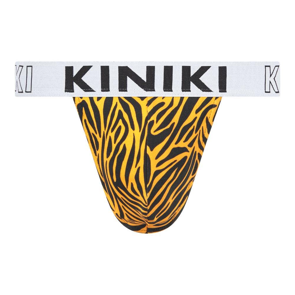 Kiniki Men's Cotton Printed Thong Underwear - Soft Breathable Comfortable Underwear for Daily Wear, Gym & Swimming