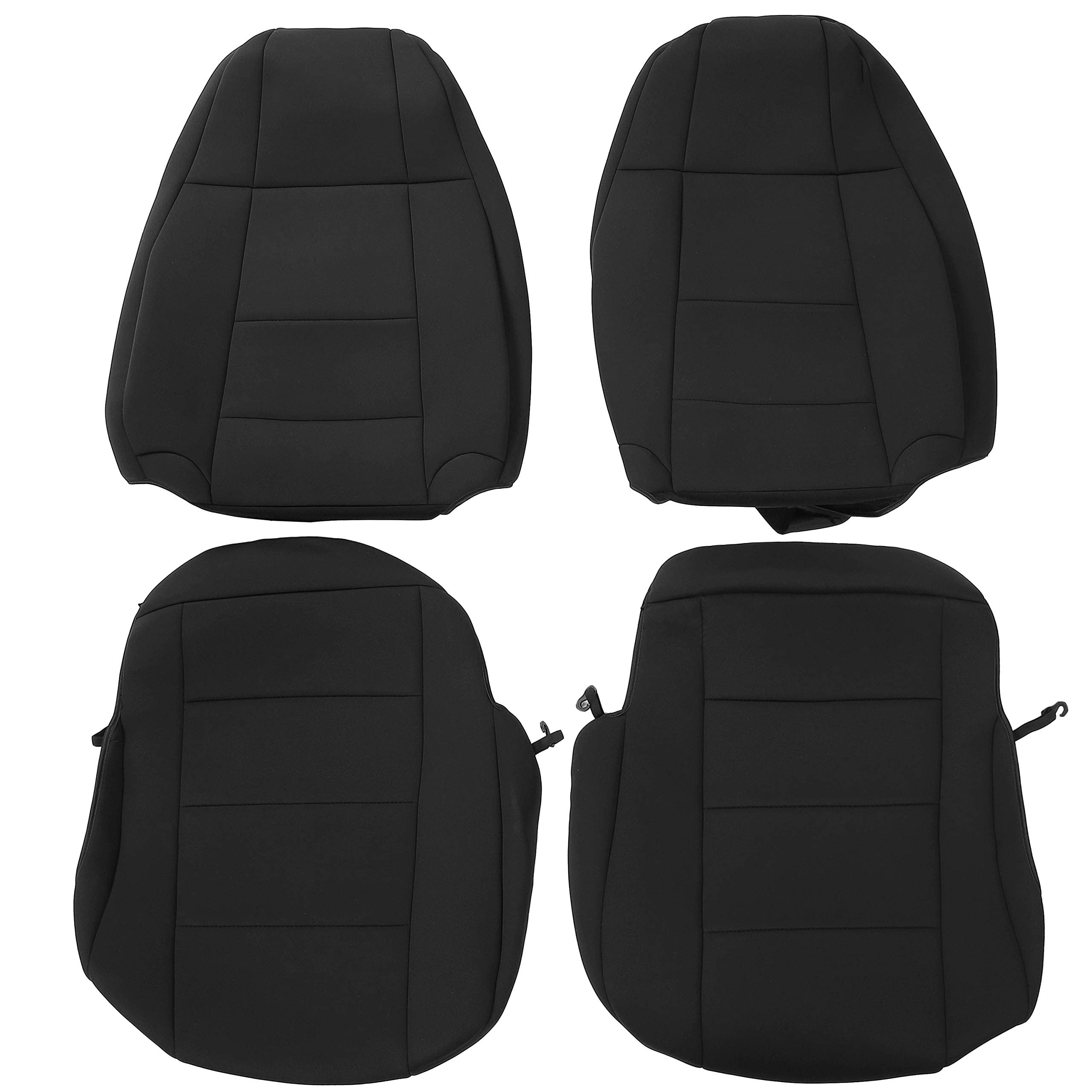 HECASA Full Set Black Cloth Seat Covers for 1991-1995 Jeep Wrangler YJ - Front & Rear Seat Protectors | Durable Fit & Easy Installation | Perfect for Off-Roading, Camping & Daily Commute
