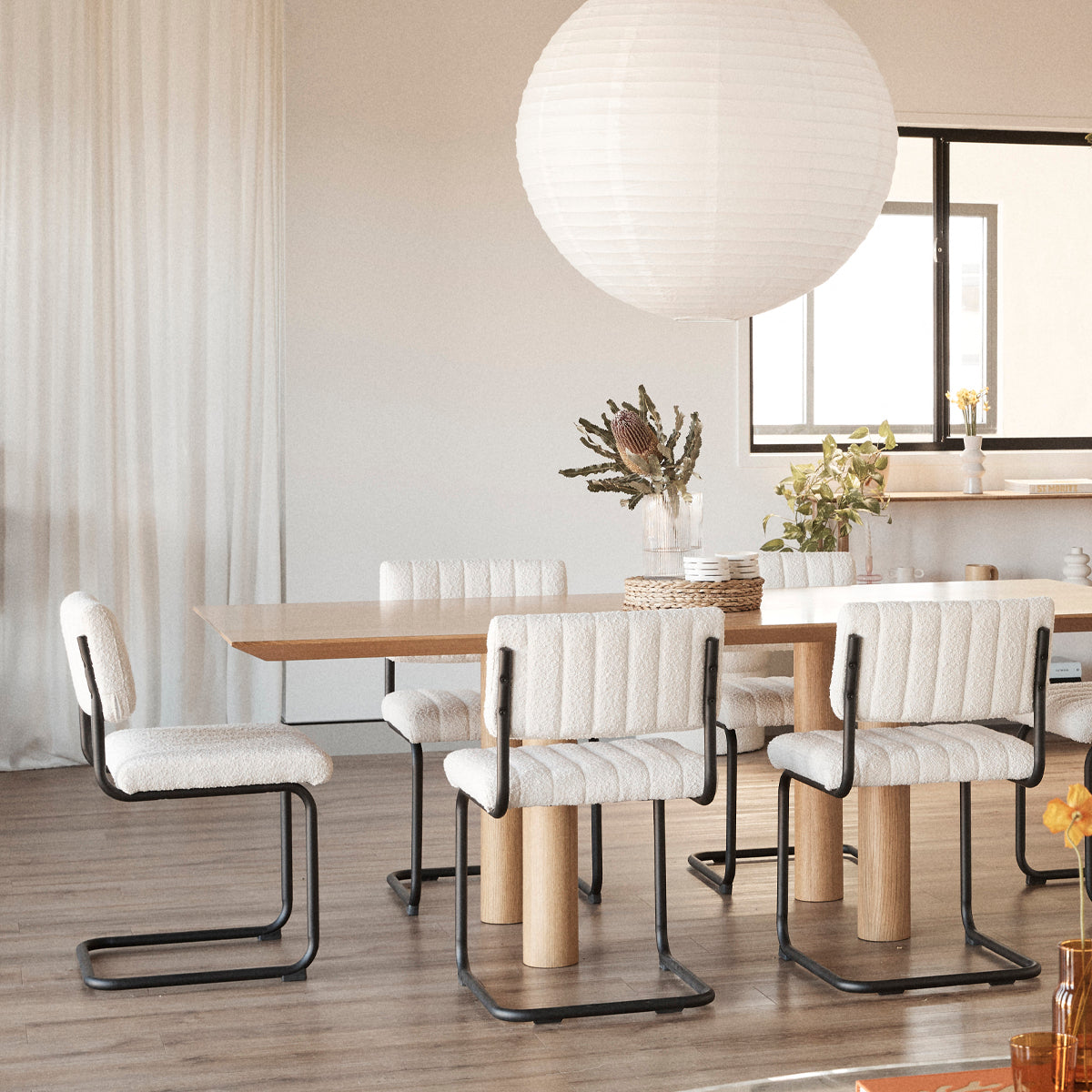Premium Blake Fabric Dining Chair - Comfortable & Stylish Upholstered Seat for Kitchen, Dining Room, or Home Office - Modern Home Furniture with Durable Fabric & Sturdy Wooden Legs