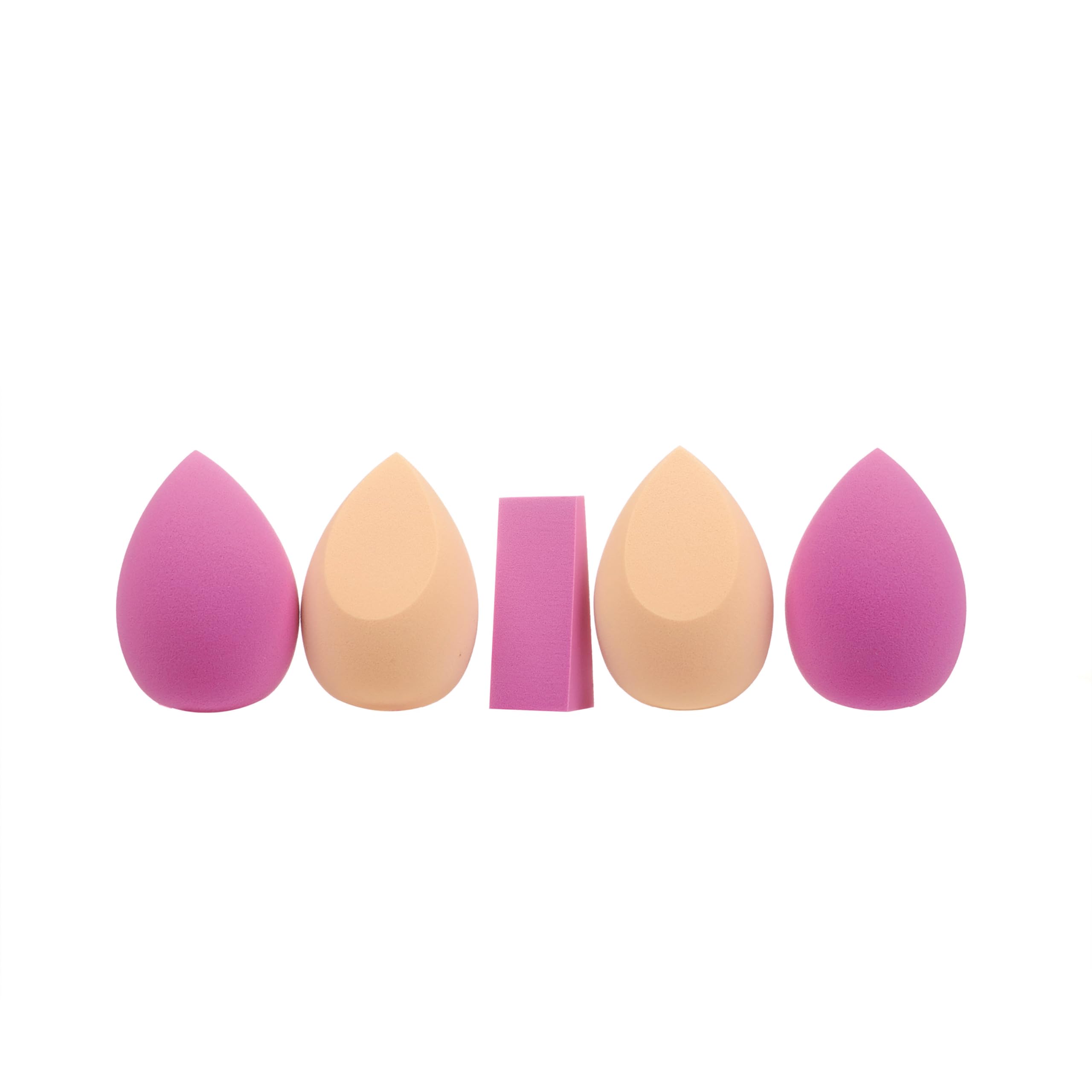 Yes Studio Hey Big Blender - Set of 5 Assorted Cosmetic Beauty Blenders for Flawless Makeup Application | Foundation, Concealer & Powder Blending Sponges | Perfect for Professional & Everyday Makeup