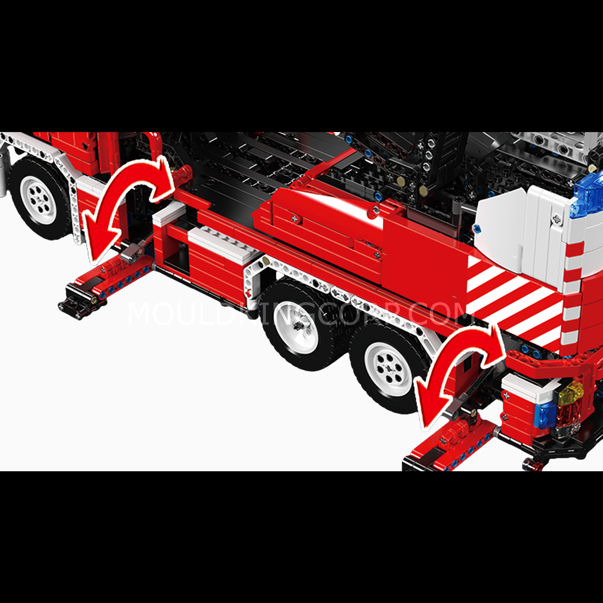 Mould King 17022 Remote Control Fire Truck Building Blocks Set - 4,886 Pieces STEM Toy for Kids & Adults | Perfect for Creative Play, Gift Giving & Collector's Display