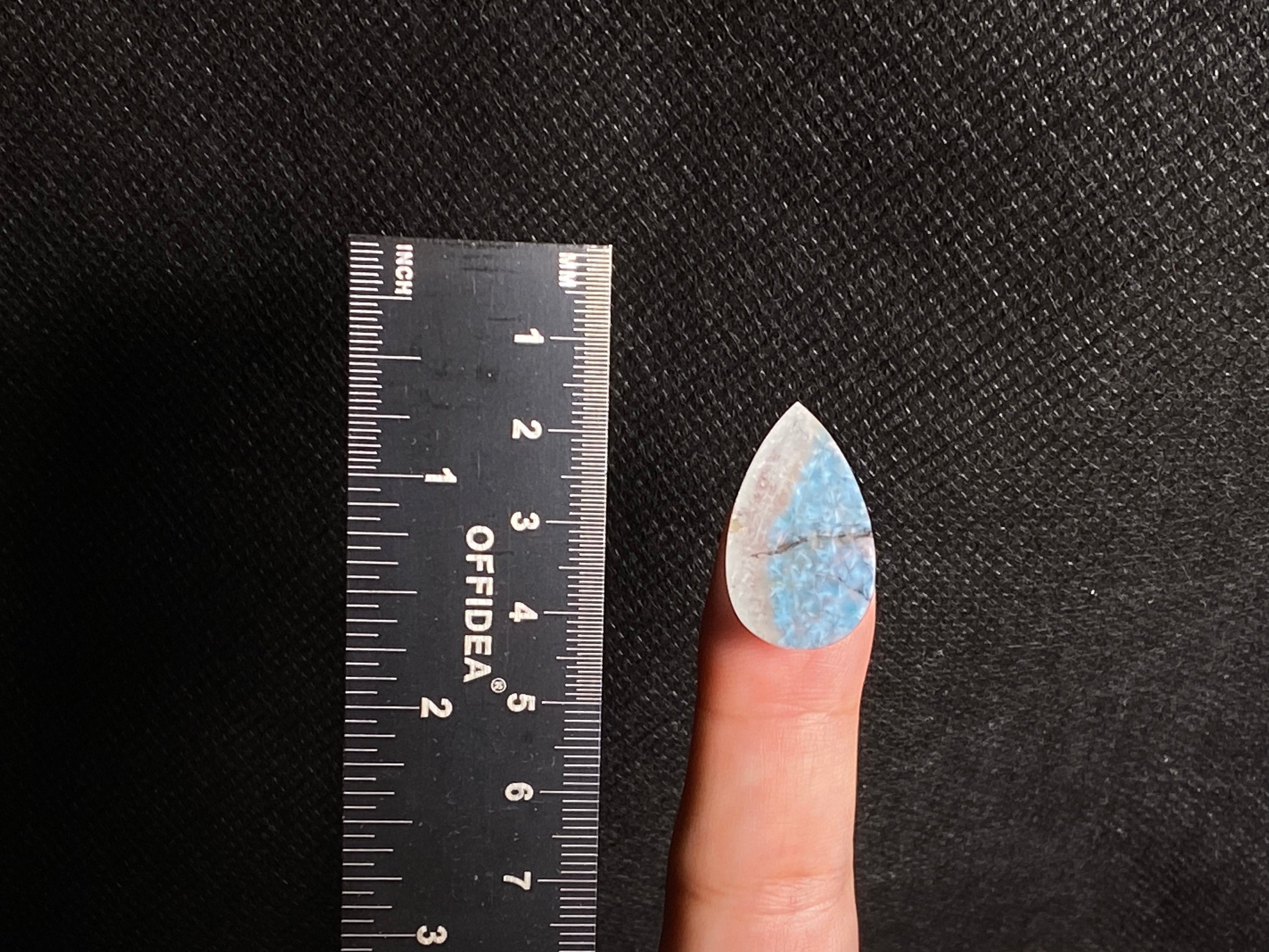 GILALITE Cabochon | Medusa Paraiba Quartz Bicolor Teardrop Gemstone for Jewelry Making (43951) - Perfect for Pendants, Earrings & DIY Craft Projects