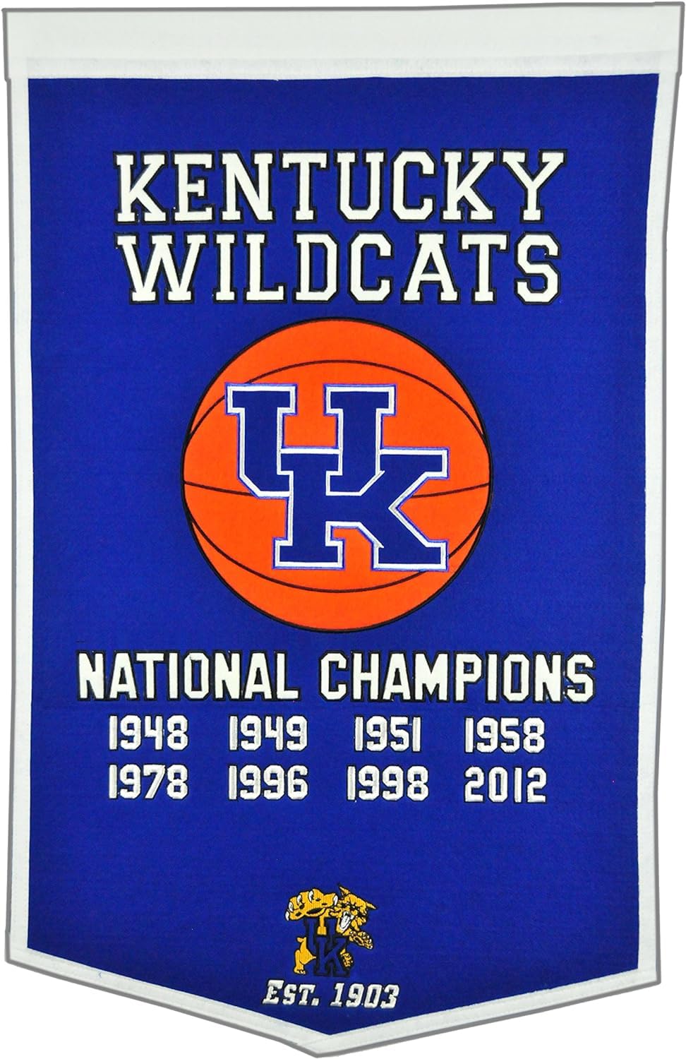 NCAA Kentucky Wildcats Dynasty Banner - Premium Wall Decor for College Sports Fans | Perfect for Game Rooms, Dorm Decor & Fan Cave Displays