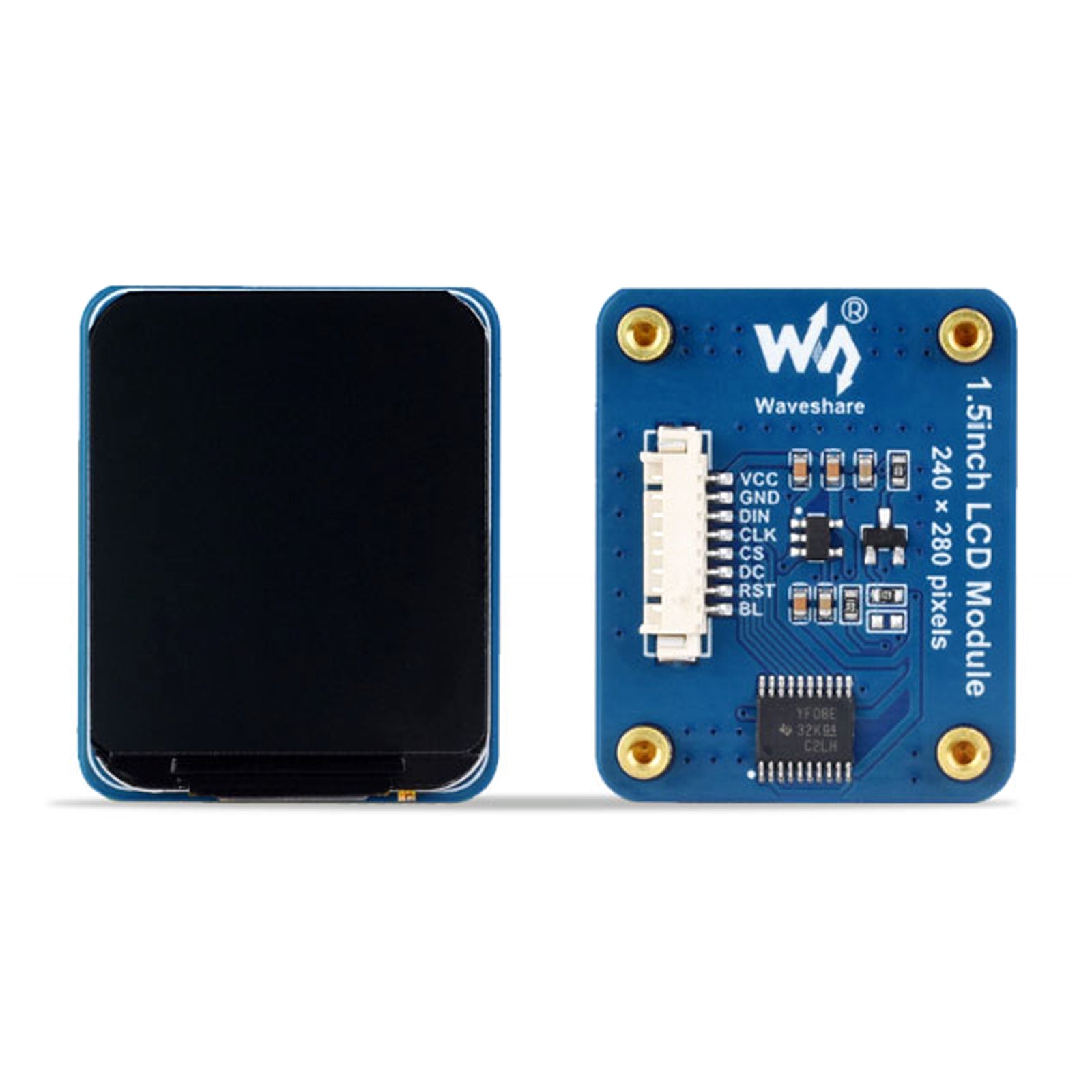 1.5 Inch IPS Display SPI Interface Round Screen NV3030B LCD Expansion Board for Arduino, Raspberry Pi, and DIY Electronics Projects