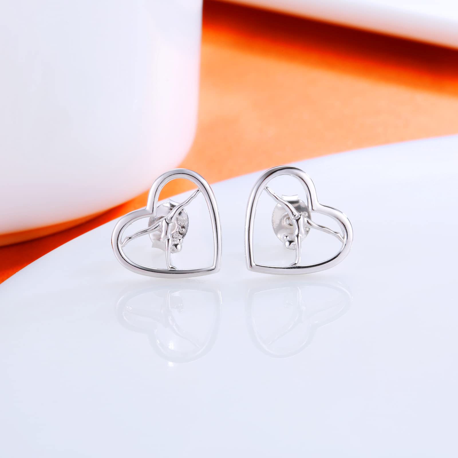 Sterling Silver Gymnastics Earrings - USA Team Jewelry Gift for Women & Girls | Perfect for Ballet, Birthdays & Christmas