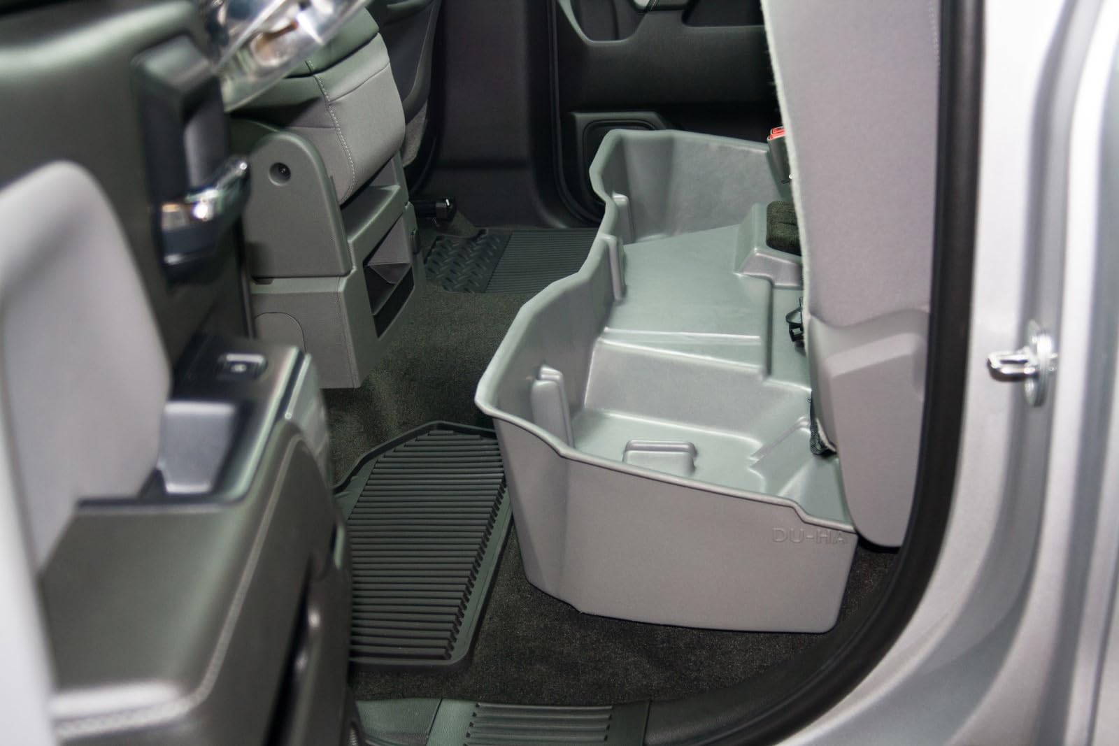 DU-HA Under Seat Storage Organizer for 2014-2019 Chevy Silverado & GMC Sierra Double Cab Classic Style - Heavy Duty Black Back Seat Truck Storage Box | Perfect for Tools, Emergency Kits & Car Accessories