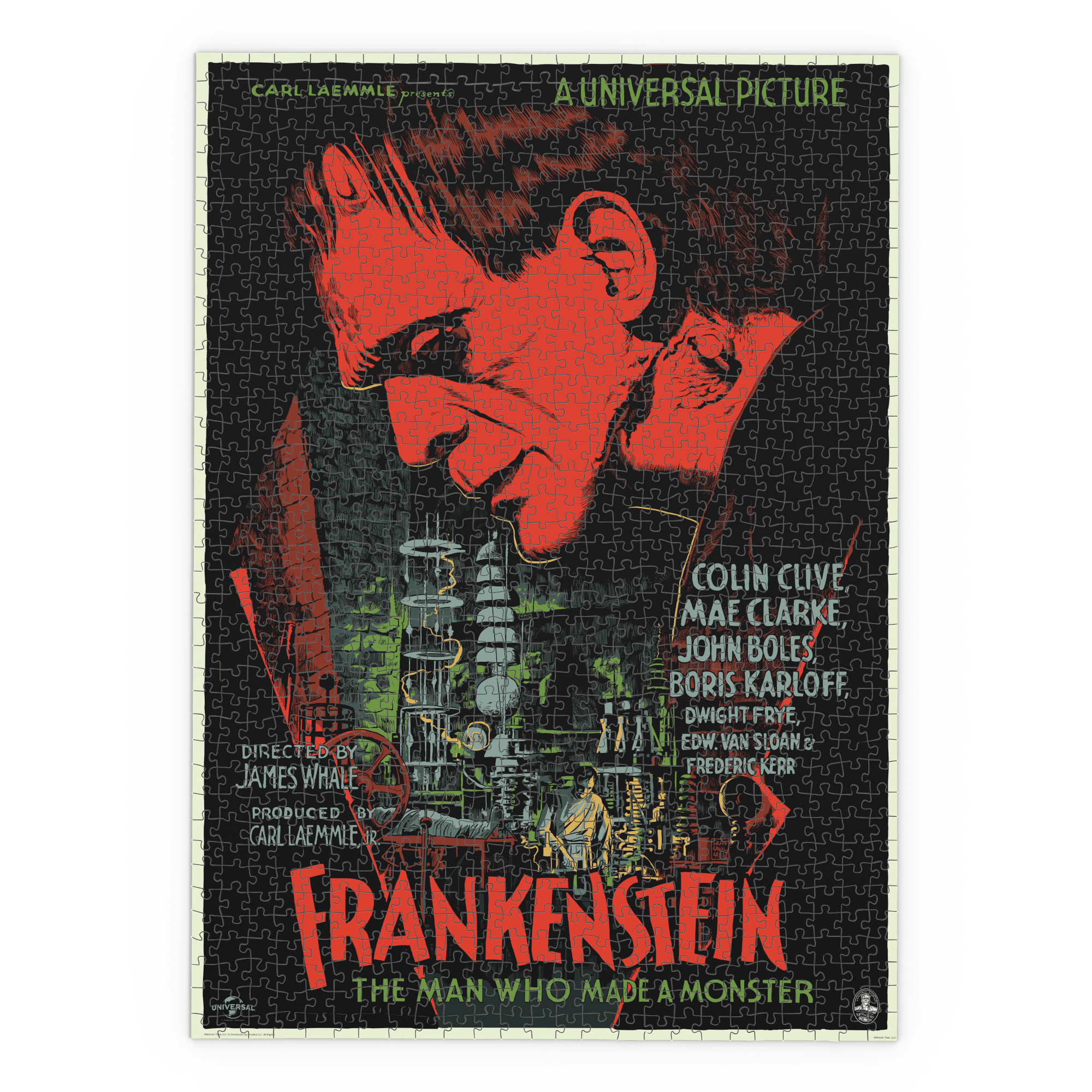 Frankenstein 1000 Piece Jigsaw Puzzle for Adults - Challenging Horror Theme Puzzle for Halloween Decor & Family Game Night
