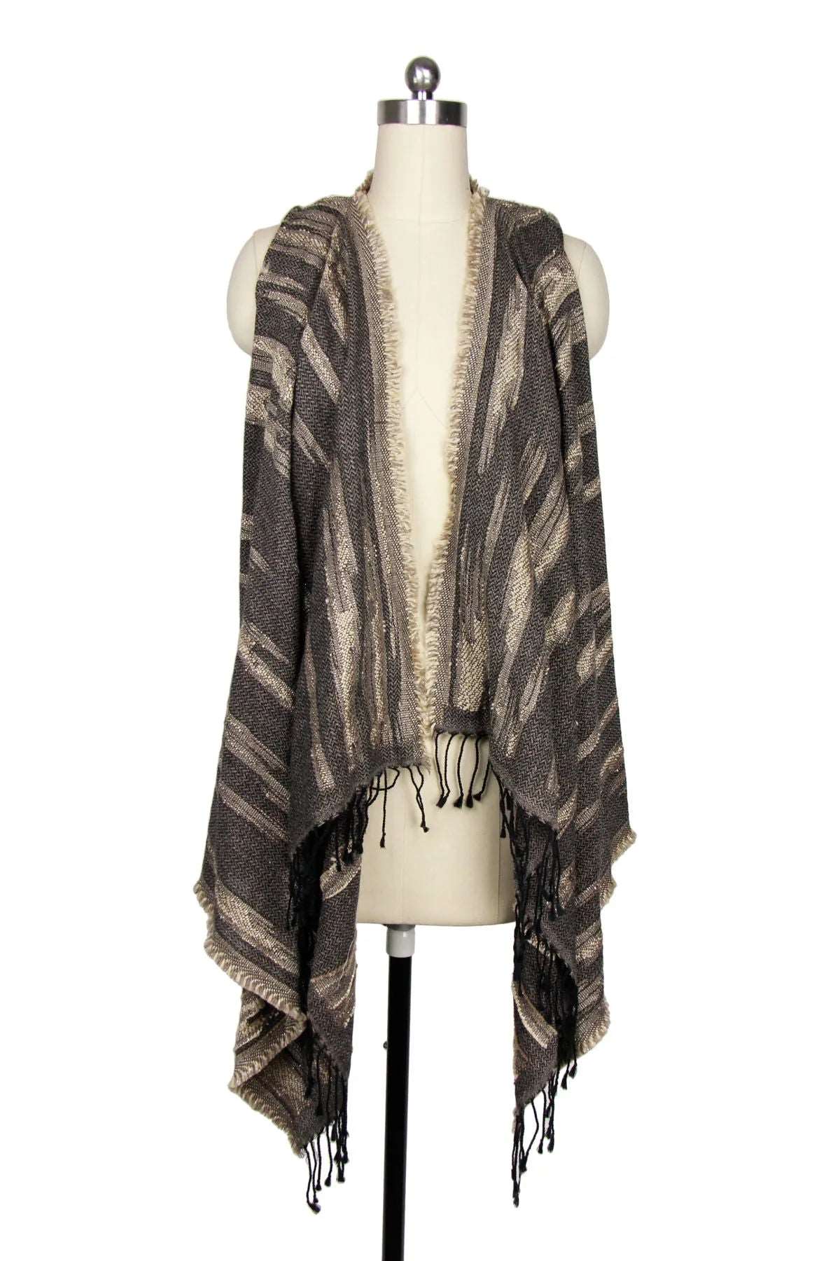 Bailey Fringed Kimono Vest for Women - Stylish Boho Cardigan Cover Up - Perfect for Beach, Festival & Lounge Wear