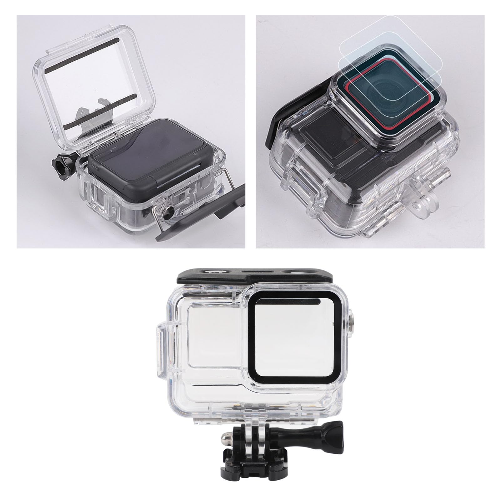Waterproof Camera Case for ACE Action Camera - 60M Underwater Diving Housing with Cold Shoe Mount | Perfect for Surfing, Diving, Snorkeling & Skiing Adventures