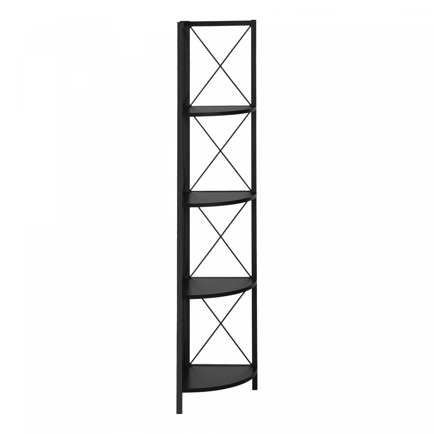 Zeva 5-Shelf Black Bookcase - Modern Wooden Bookshelf for Home & Office Storage - Perfect for Living Room, Bedroom, or Study Organization