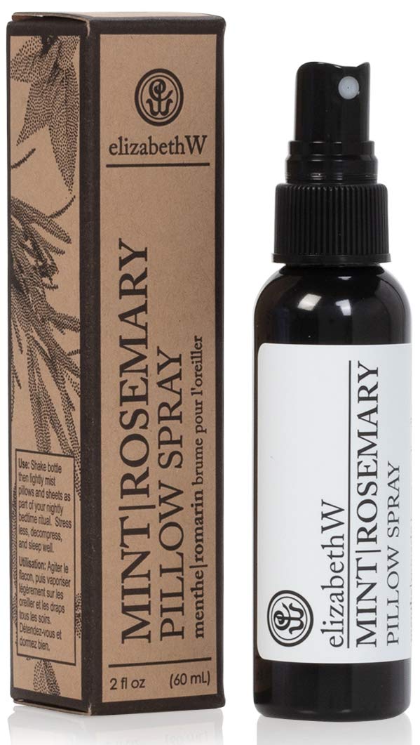 Elizabeth W Mint Rosemary Pillow Spray for Sleep & Relaxation - Aromatherapy Mist for Stress Relief & Better Sleep - Perfect for Bedtime, Yoga & Meditation