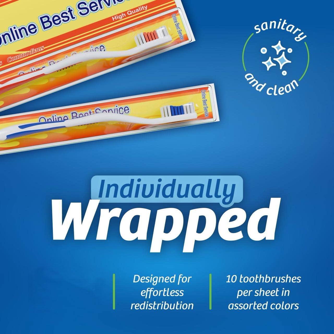 1000 Pack Individually Wrapped Soft Bristle Toothbrushes - Standard Medium Softness for Home, Travel & Dental Offices (Bulk Toothbrushes for Family, Hotels & Healthcare Facilities)