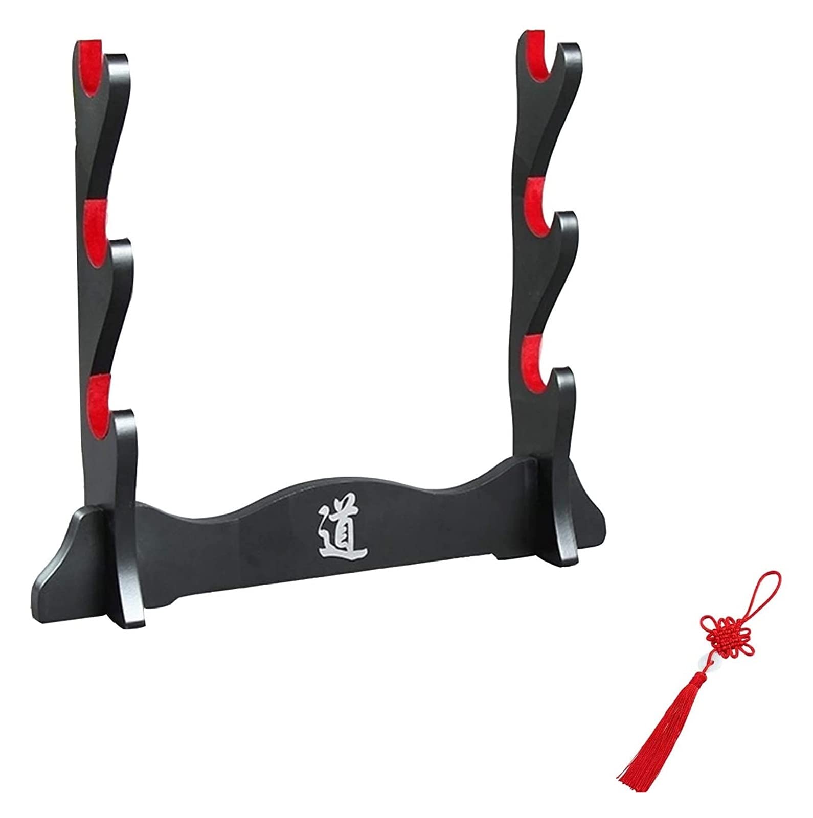 ACCDUER Samurai Sword Stand - Premium Katana & Japanese Blade Display Rack with Flannel Protection (Size C) - Perfect for Home Decor, Martial Arts Training, and Weapon Collection Showcase