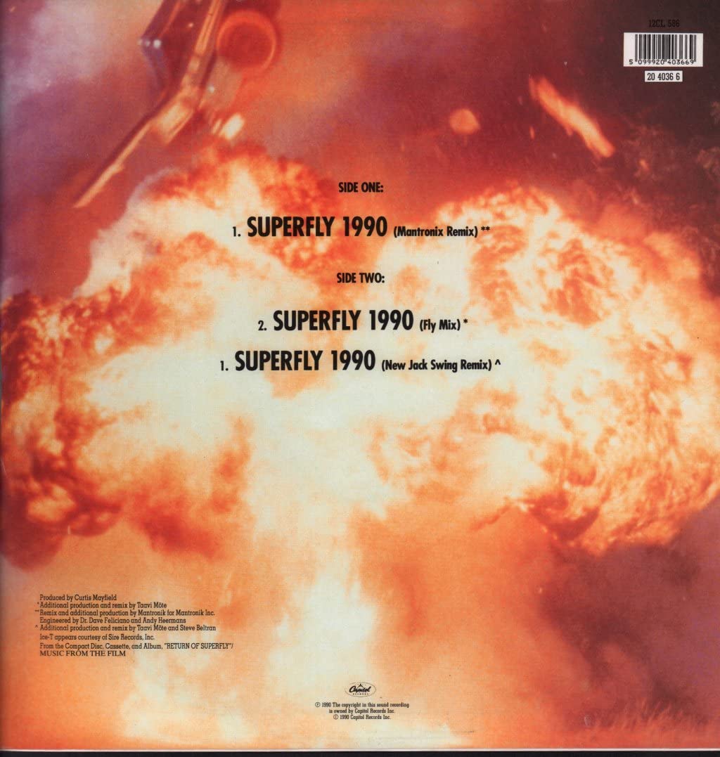Superfly Soundtrack by Ice T & Curtis Mayfield - 1990 Edition | Classic Hip-Hop & Soul Vinyl Record for Music Collectors & Retro Enthusiasts