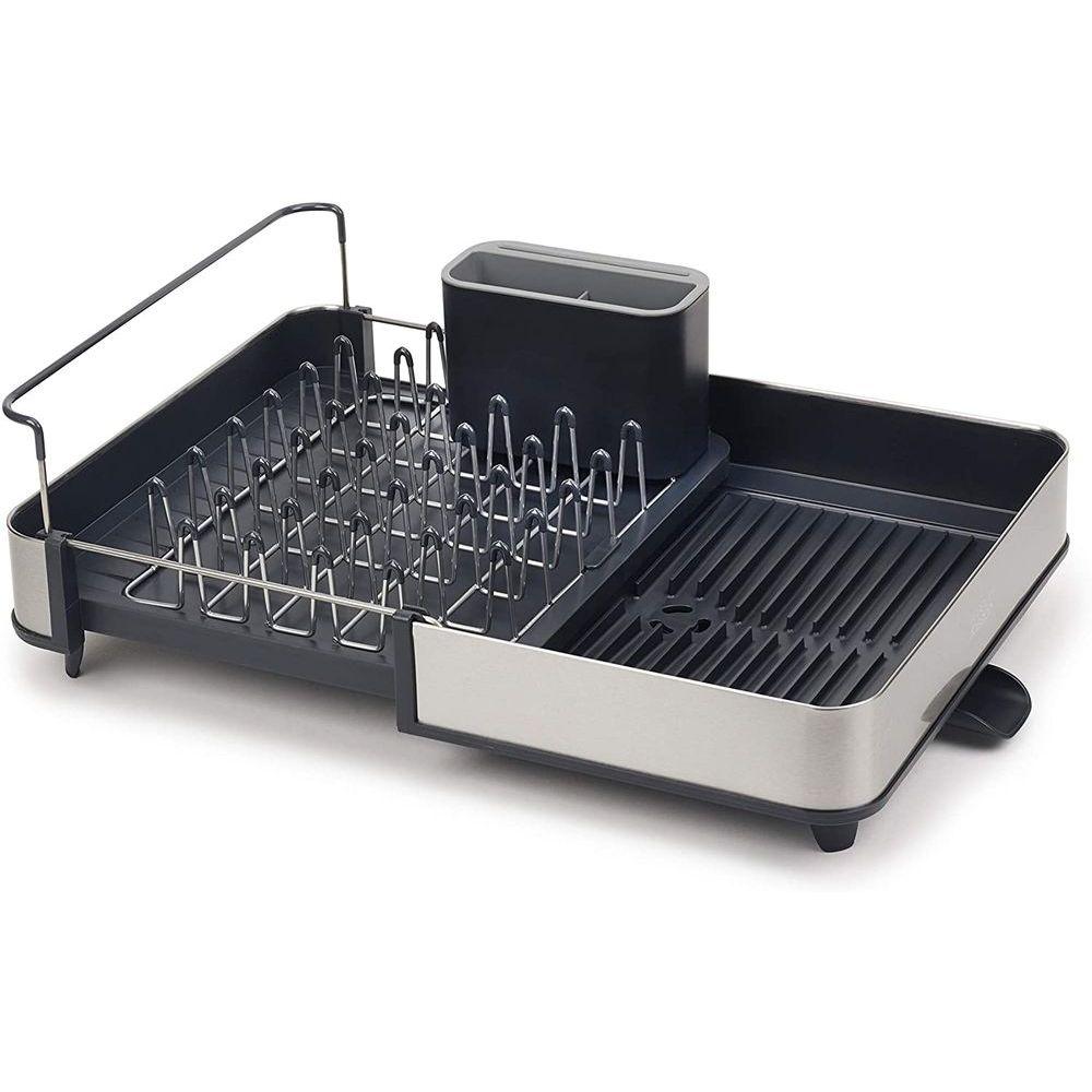 Joseph Joseph Extendable Expandable Dish Rack - Stainless Steel Kitchen Organizer for Drying Dishes, Utensils & Cookware - Perfect for Small Spaces & Compact Kitchens