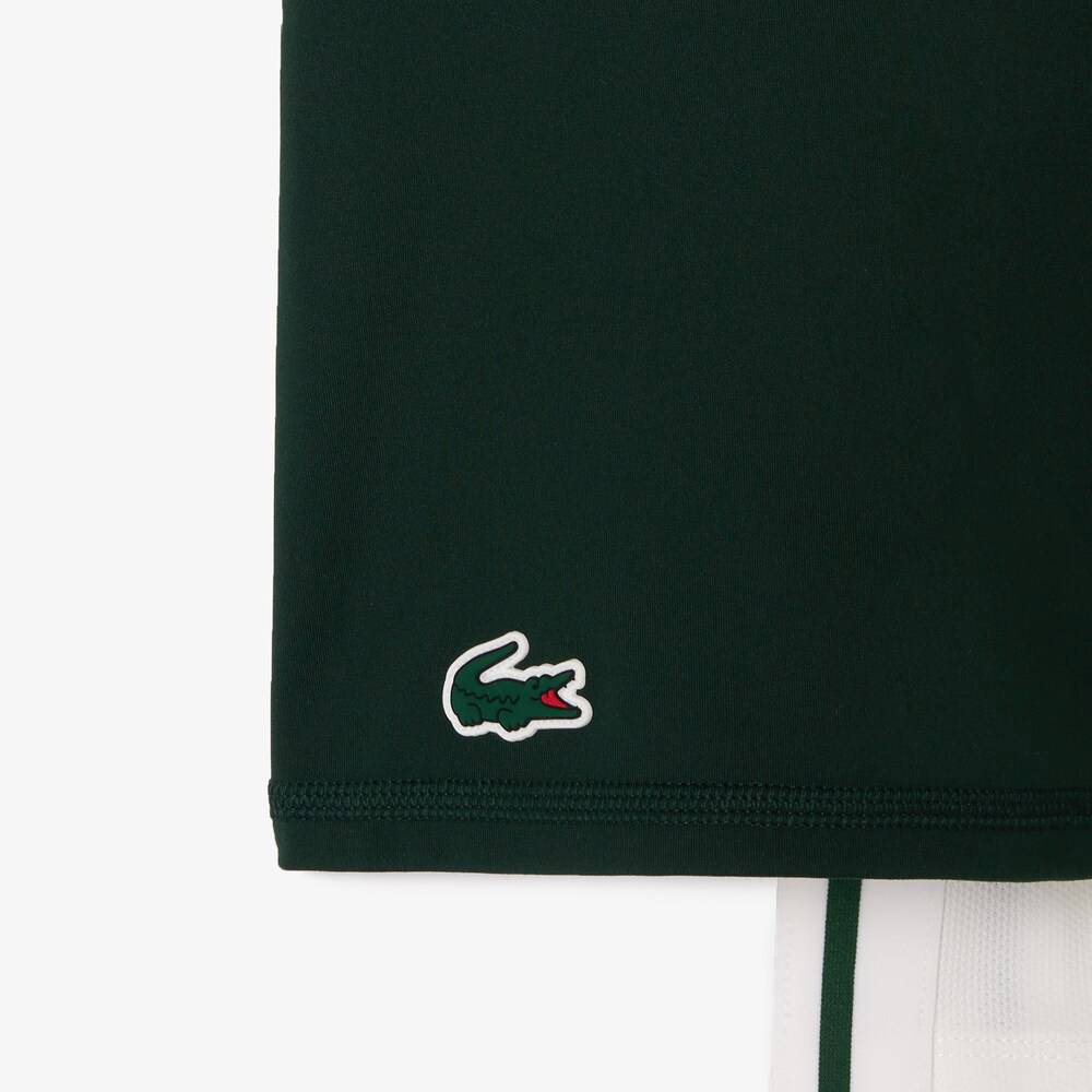 Lacoste Women's Ultra Dry Pique Tennis Dress - Breathable Moisture-Wicking White Tennis Skirt for Women | Perfect for Tennis Matches, Gym Workouts & Summer Sports Activities