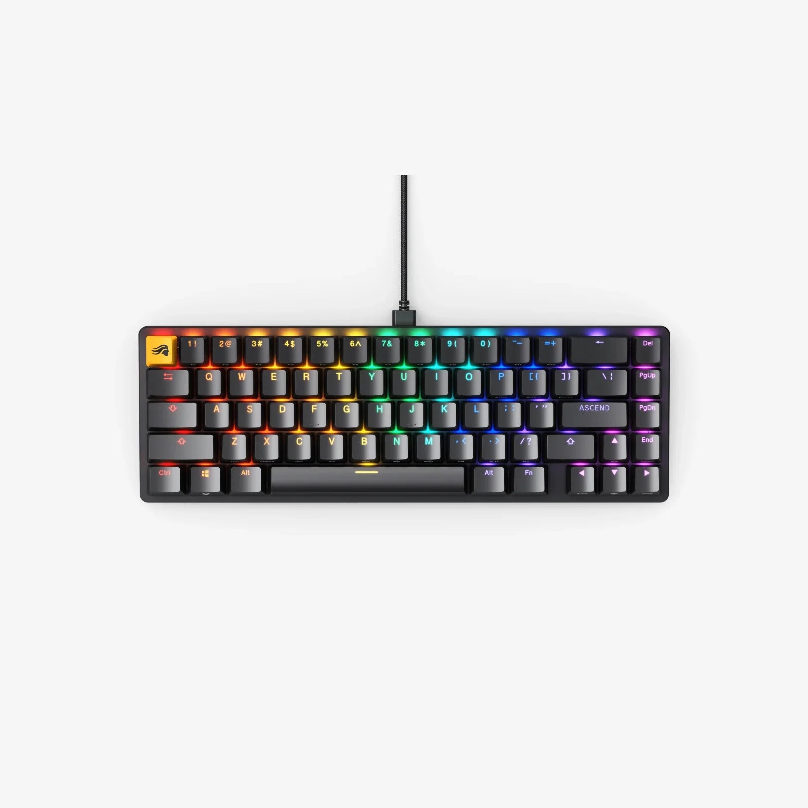 Glorious GMMK 2 Compact 65% Mechanical Gaming Keyboard - RGB Backlit, Hot-Swappable Switches for PC Gamers & Typists - Perfect for Esports, Office Work & Programming