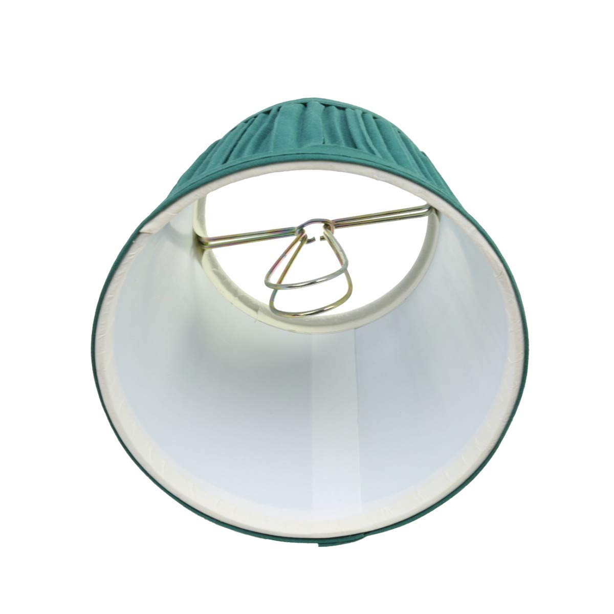 4 Inch Tall Green Pleated Lamp Shade for Table Lamps - Replacement Shade by Renovators Supply - Perfect for Home Office, Bedroom & Living Room Decor