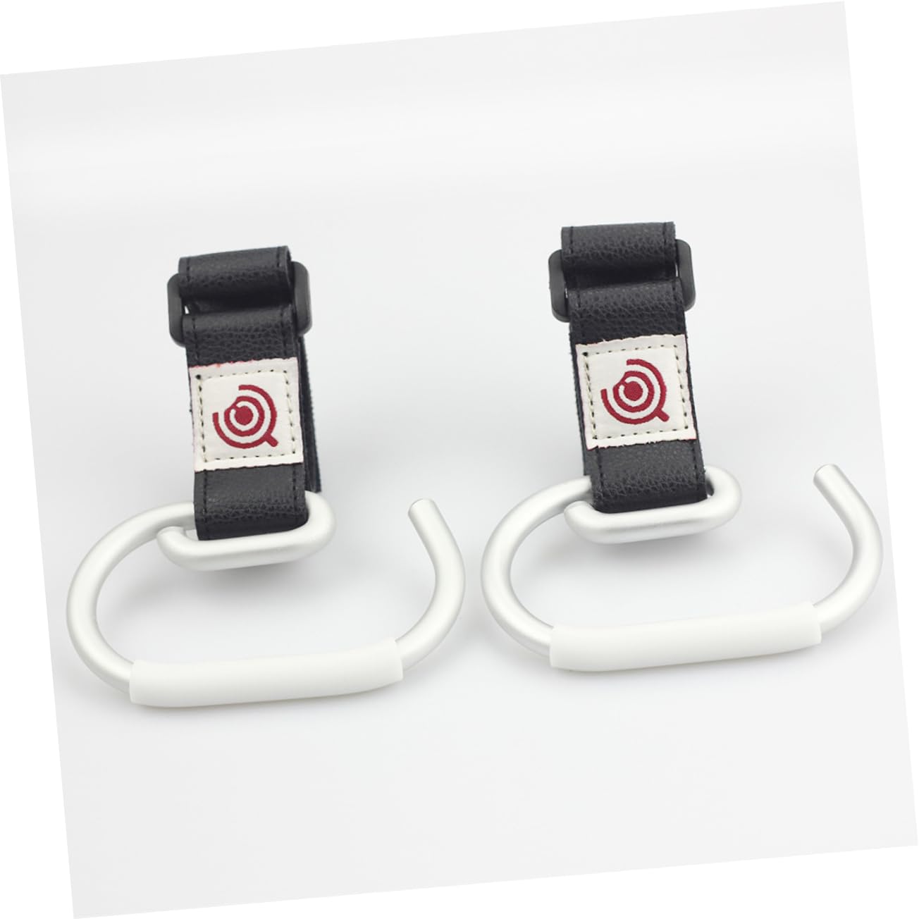 VICASKY 2-Pack Stroller Hooks - Heavy Duty Stroller Clips & Hangers for Diaper Bags, Shopping Bags - Silver Stroller Accessories for Baby Carriers & Travel (Perfect for Moms, Grocery Shopping & Outings)