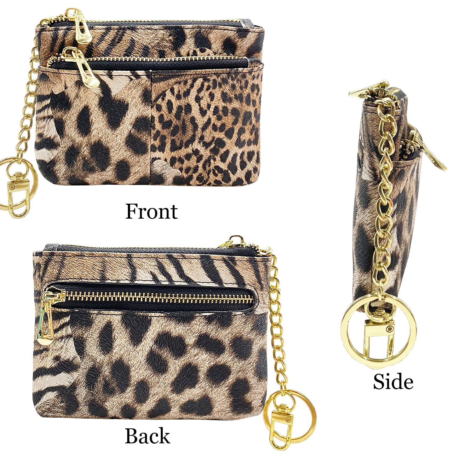 Beurlike Women's RFID Blocking Coin Purse - Small Leather Card Holder & Keychain Wallet for Credit Cards, Cash, and Change | Perfect for Travel, Shopping, and Everyday Use