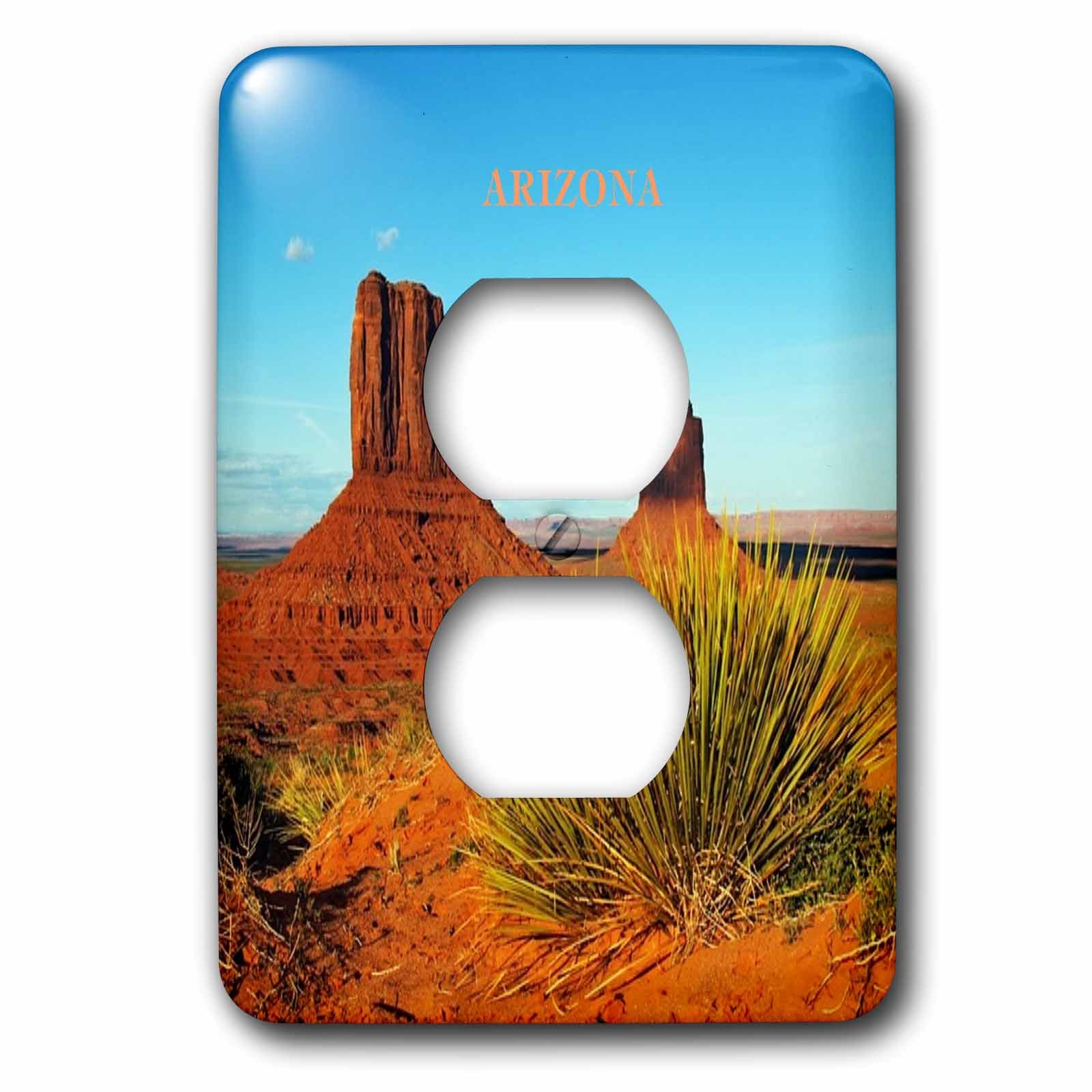 3D Rose Monument Valley Arizona Outlet Cover - Decorative Electrical Wall Plate - Southwest Desert Landscape Art for Home & Office Decor