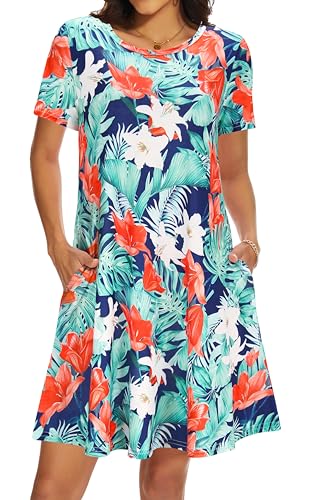 Red Floral Green