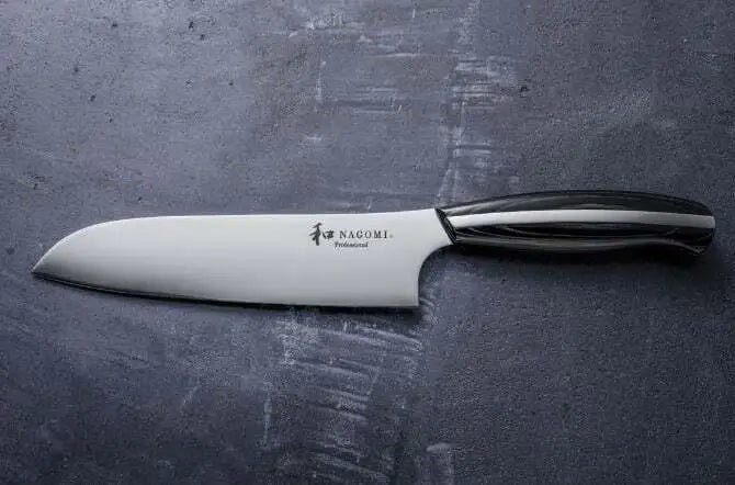 Nagomi Professional 7-Inch Santoku Knife - Japanese High Carbon Stainless Steel Blade - Ergonomic Handle - Perfect for Slicing, Dicing, and Mincing - Ideal for Home Chefs and Professional Kitchens