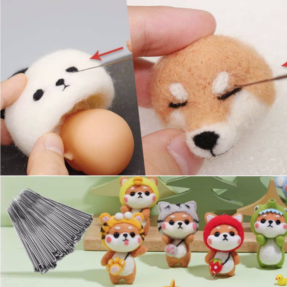 100Pcs Felting Needles Kit for DIY Wool Craft - Professional Needle Felting Tools Set with Storage Case - Perfect for Handmade Stuffed Animals, Ornaments & Fiber Art Projects