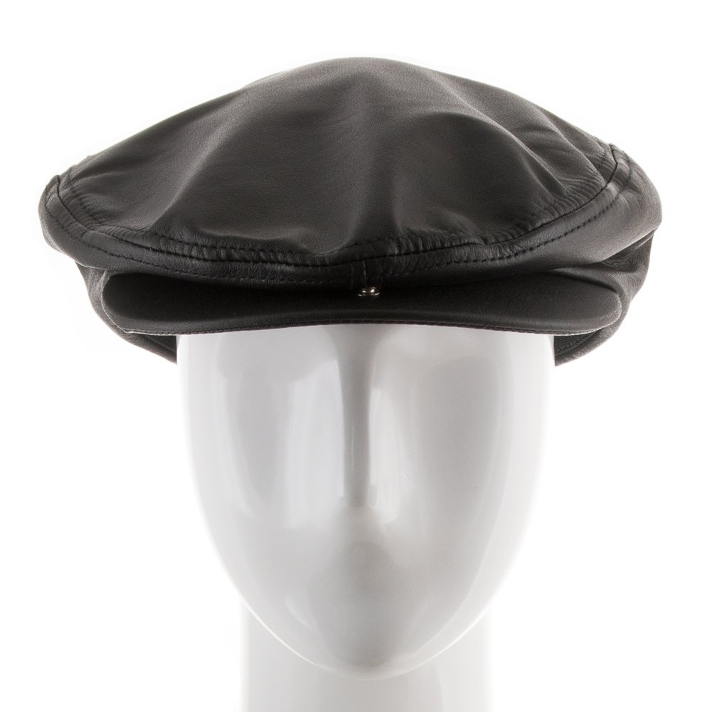 Authentic USA-Made Genuine Leather Ivy Driving Cap - Classic Newsboy Snap Brim Hat for Men | Perfect for Vintage Car Enthusiasts & Casual Outfits
