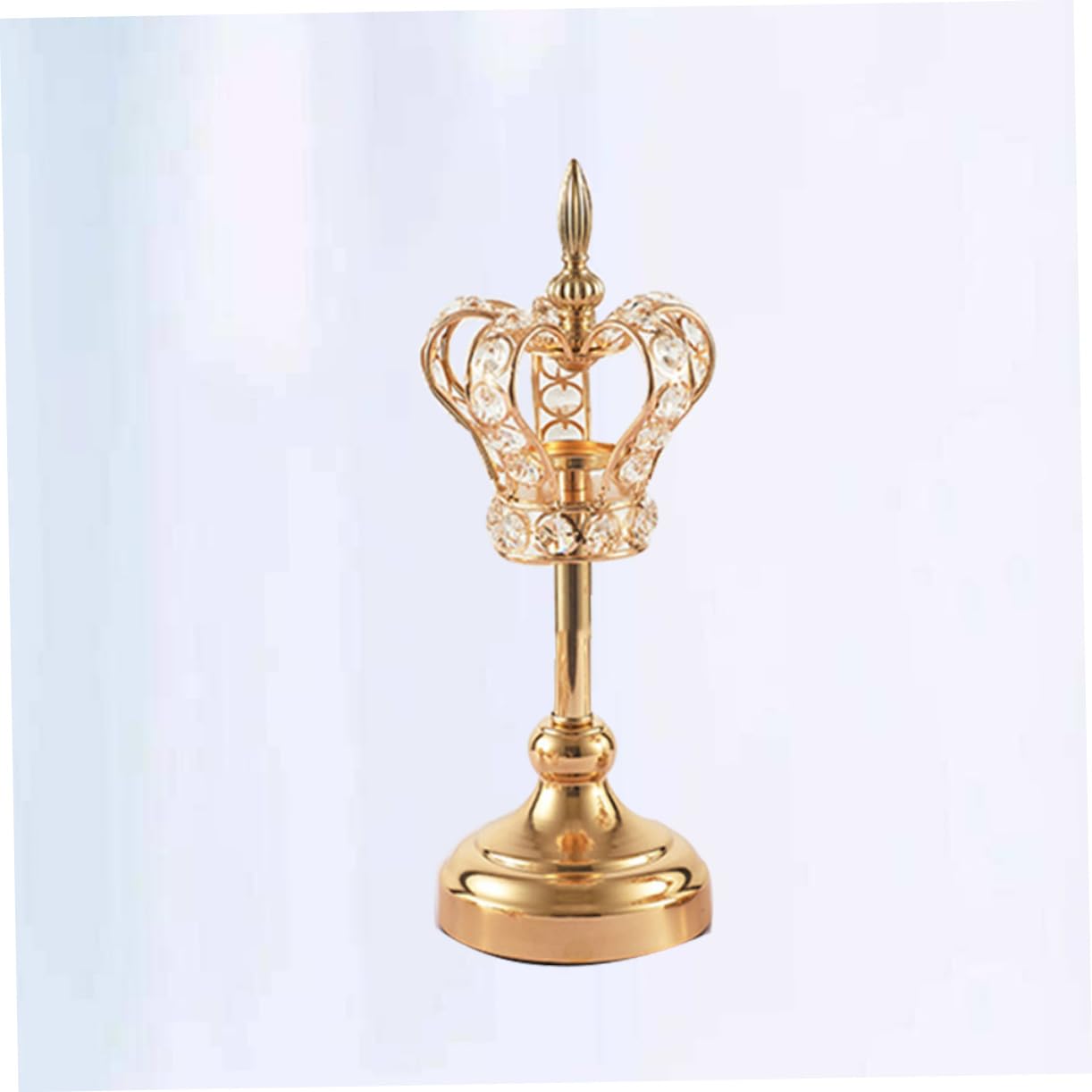 FOMIYES Retro Floor Candle Holders - Gold Plated Iron Tealight Stand with Crystal Accents for Wedding, Party & Home Decor | Elegant Votive Candlesticks for Romantic Ambiance & Special Events