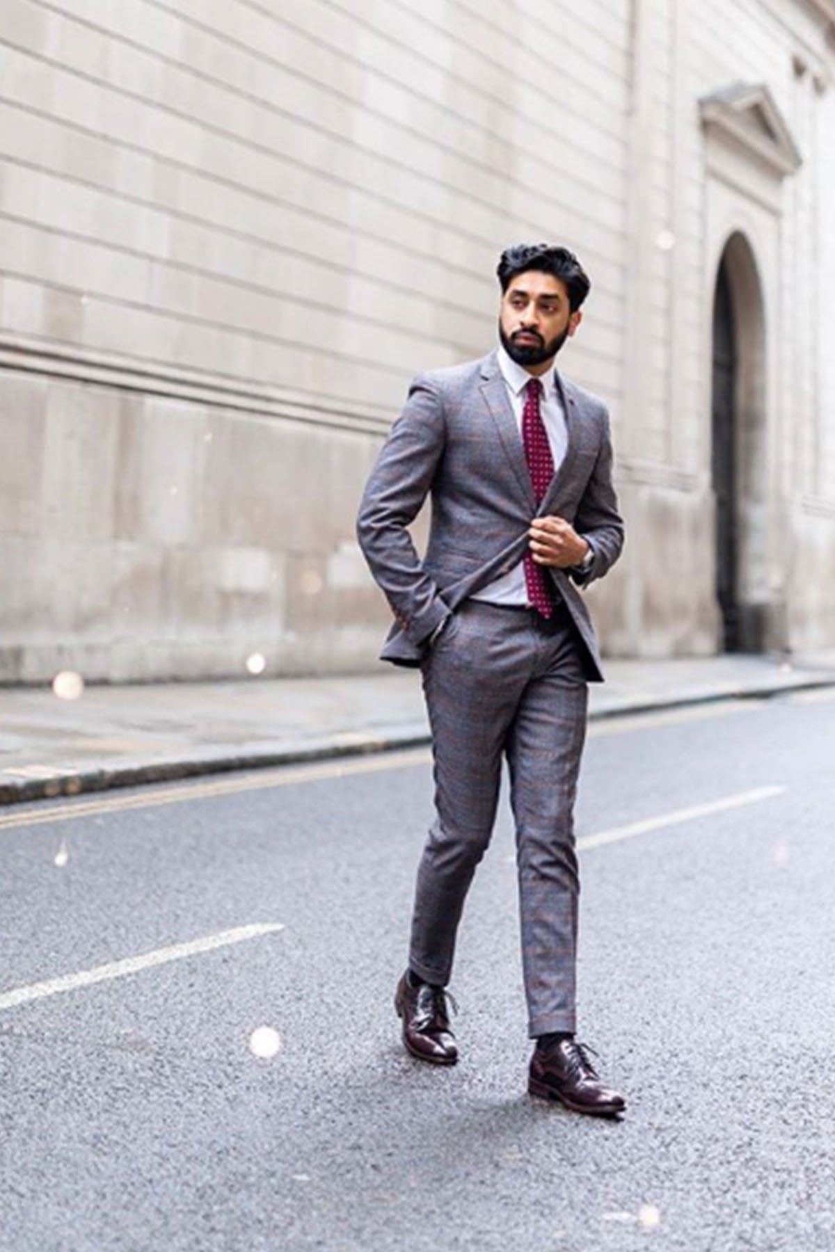 JENSON Grey Check Suit - Trendy Blogger Style Outfit | Perfect for Office Wear, Business Meetings & Professional Events