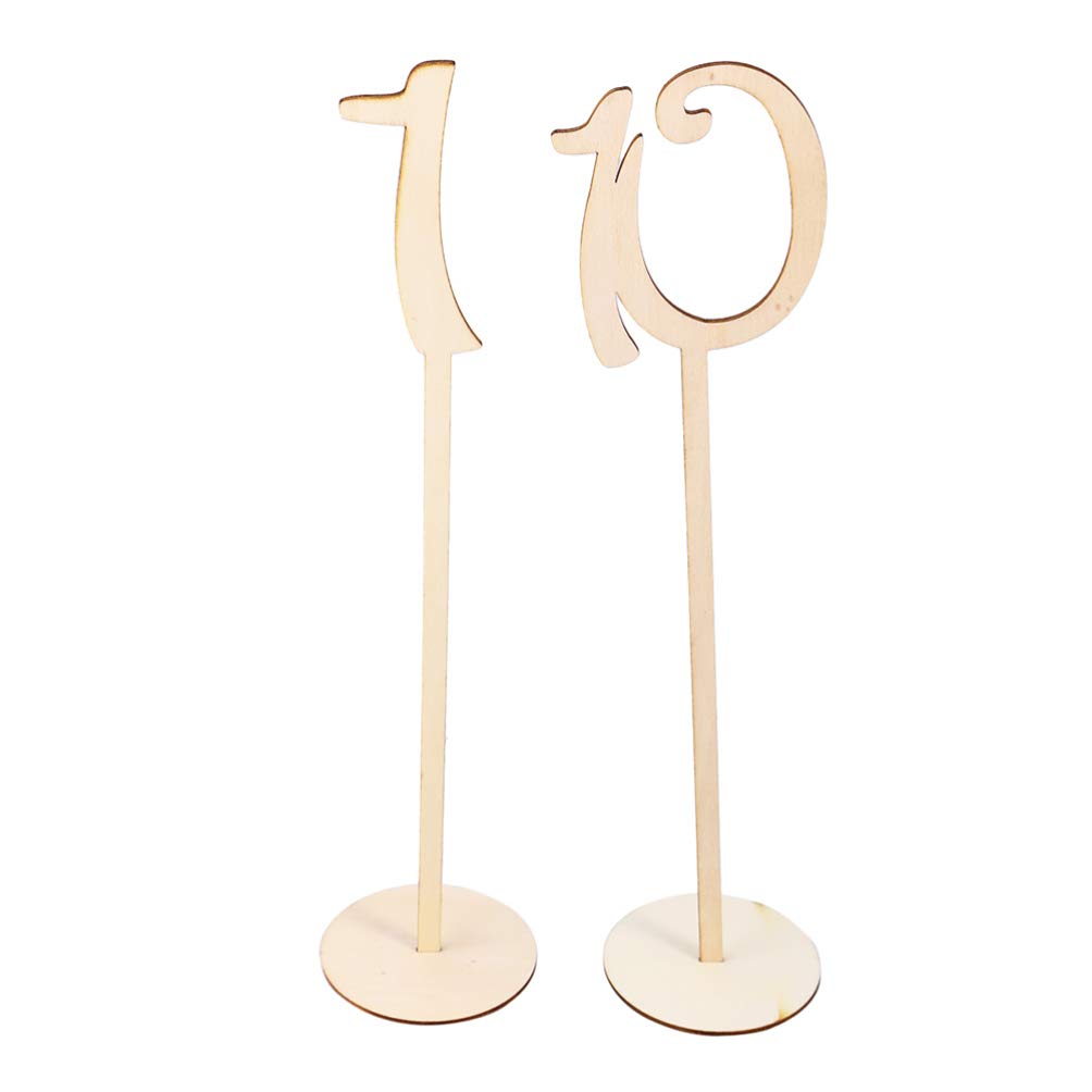 LIOOBO 25pcs Wooden Wedding Table Numbers - Rustic Elegant Table Decor for Wedding Reception, Anniversary, Bridal Shower - Perfect for Centerpieces, Place Cards, and Event Signage
