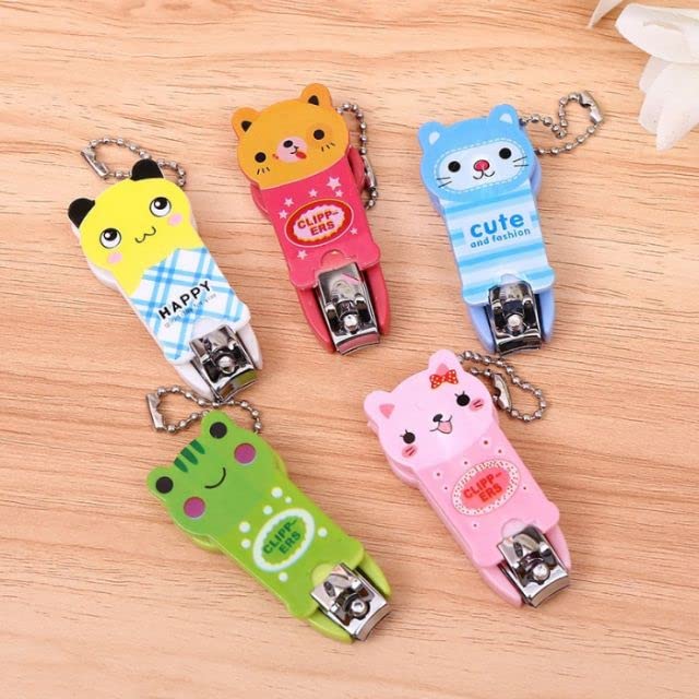 Colorful Cartoon Nail Clippers Set - 5 Pack Cute Animal Design Nail Trimmers for Kids & Adults - Perfect for Travel, Home, and Salon Use