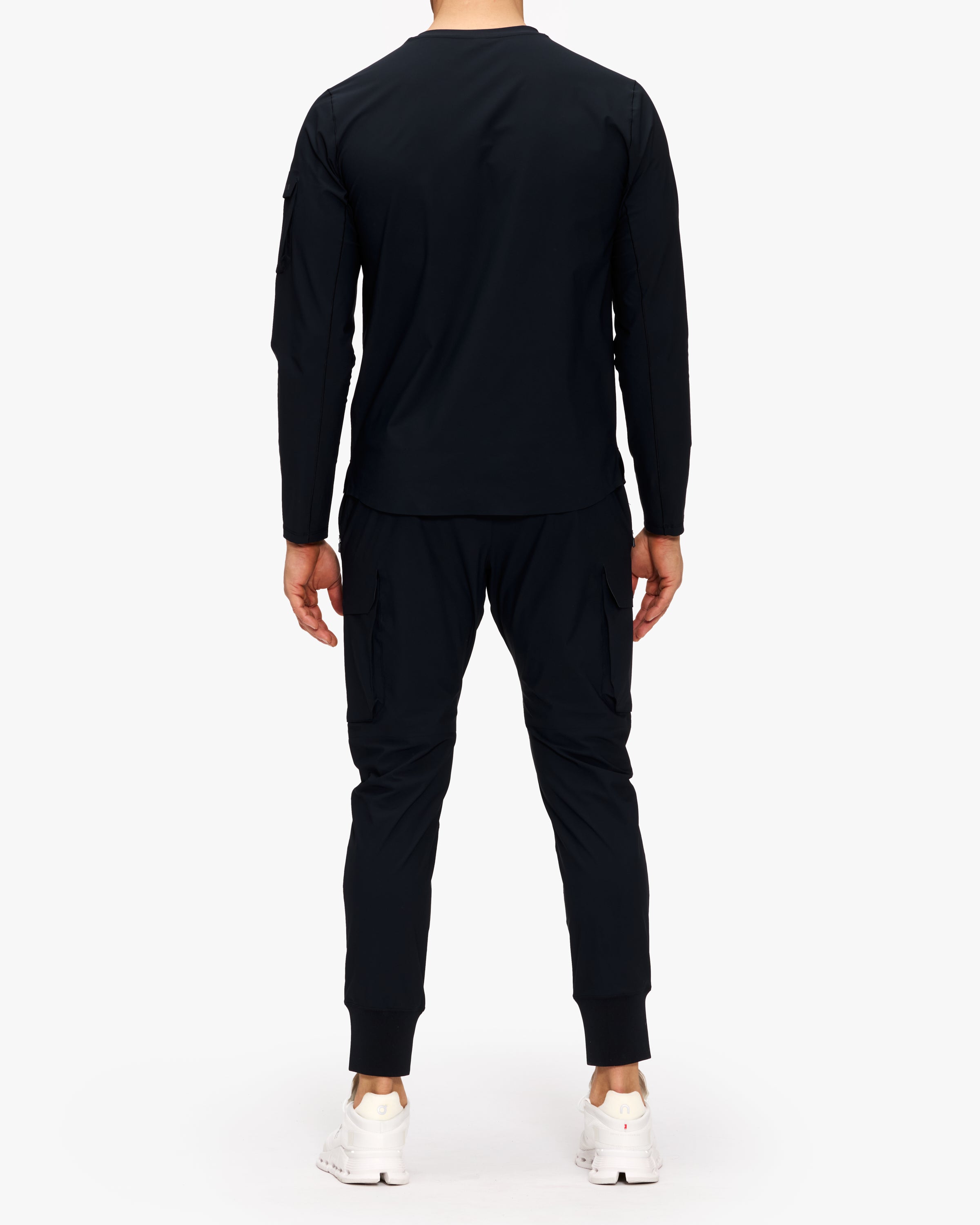 Equinox Tech Cargo Long Sleeve Crew Neck T-Shirt for Men - Durable Workout & Outdoor Adventure Shirt - Perfect for Hiking, Gym & Casual Wear