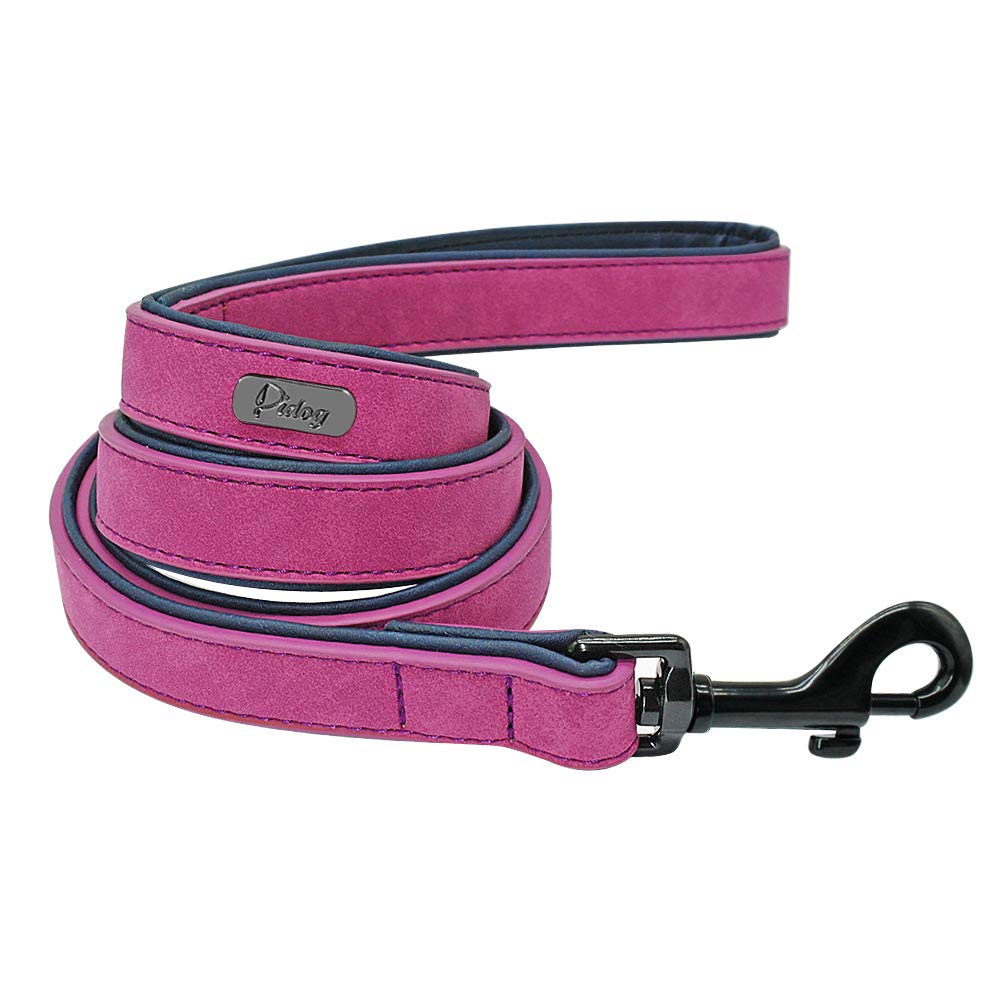 Premium Padded Leather Dog Leash for Small, Medium & Large Dogs - Comfortable & Durable 3/4
