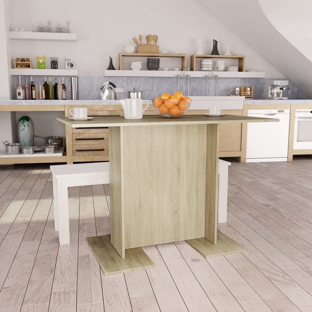43.3 x 23.6 x 29.5 Inch Sonoma Oak Dining Table & Coffee Table - Multi-Functional for Dining Room, Living Room, Office, Study & Home Bar - Durable Chipboard Design - Perfect for Family Gatherings & Entertaining Guests