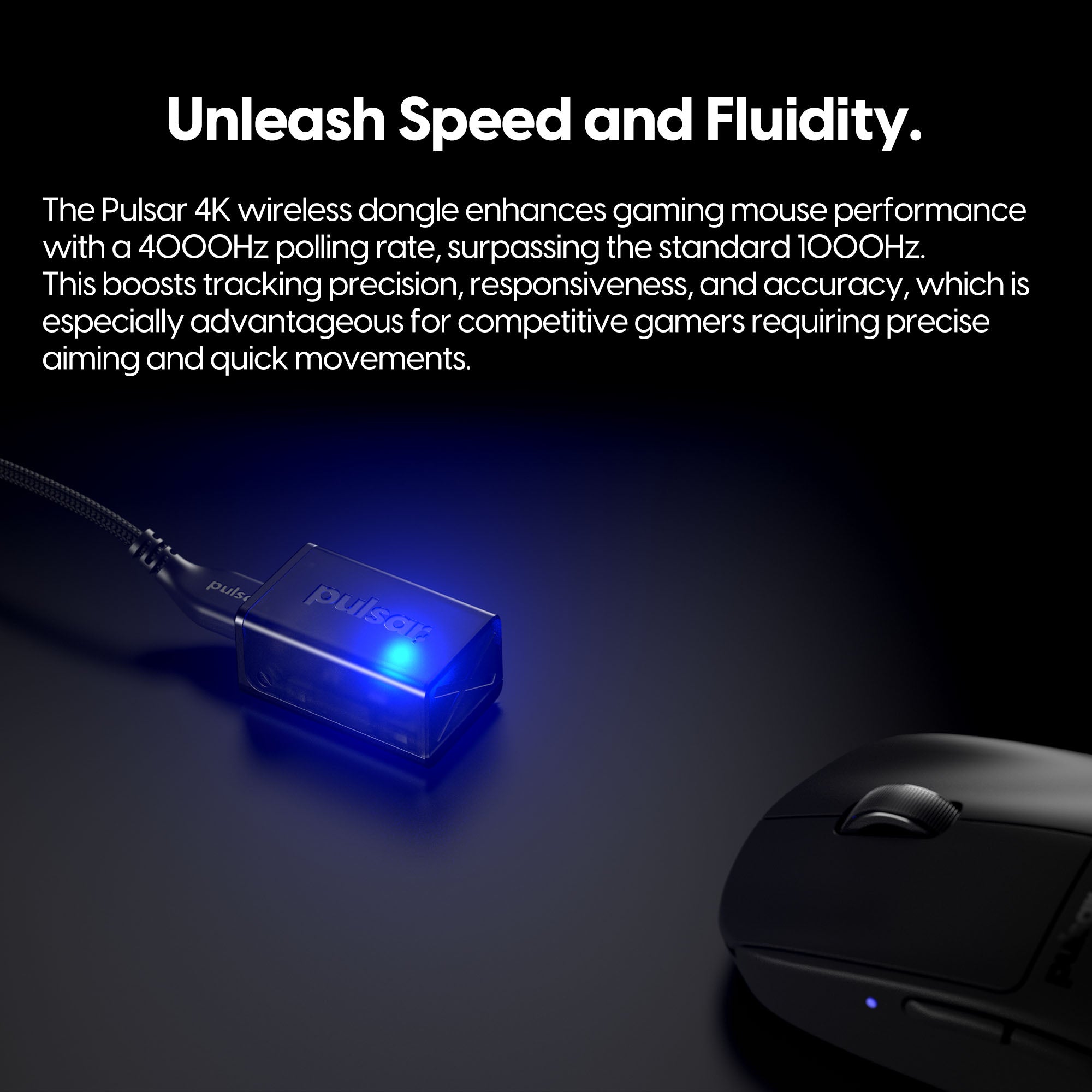 Pulsar 4K Hz Wireless Gaming Receiver Dongle for PC & PS5 - Ultra-Low Latency Esports Performance for Competitive Gamers