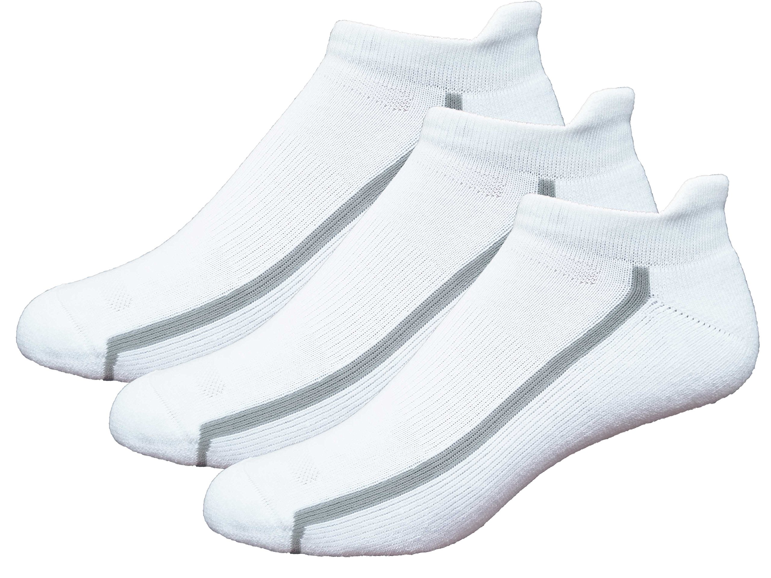 Men's 3-Pack No Show Tab Golf Socks - Breathable Moisture-Wicking Athletic Socks for Golf, Running & Casual Wear
