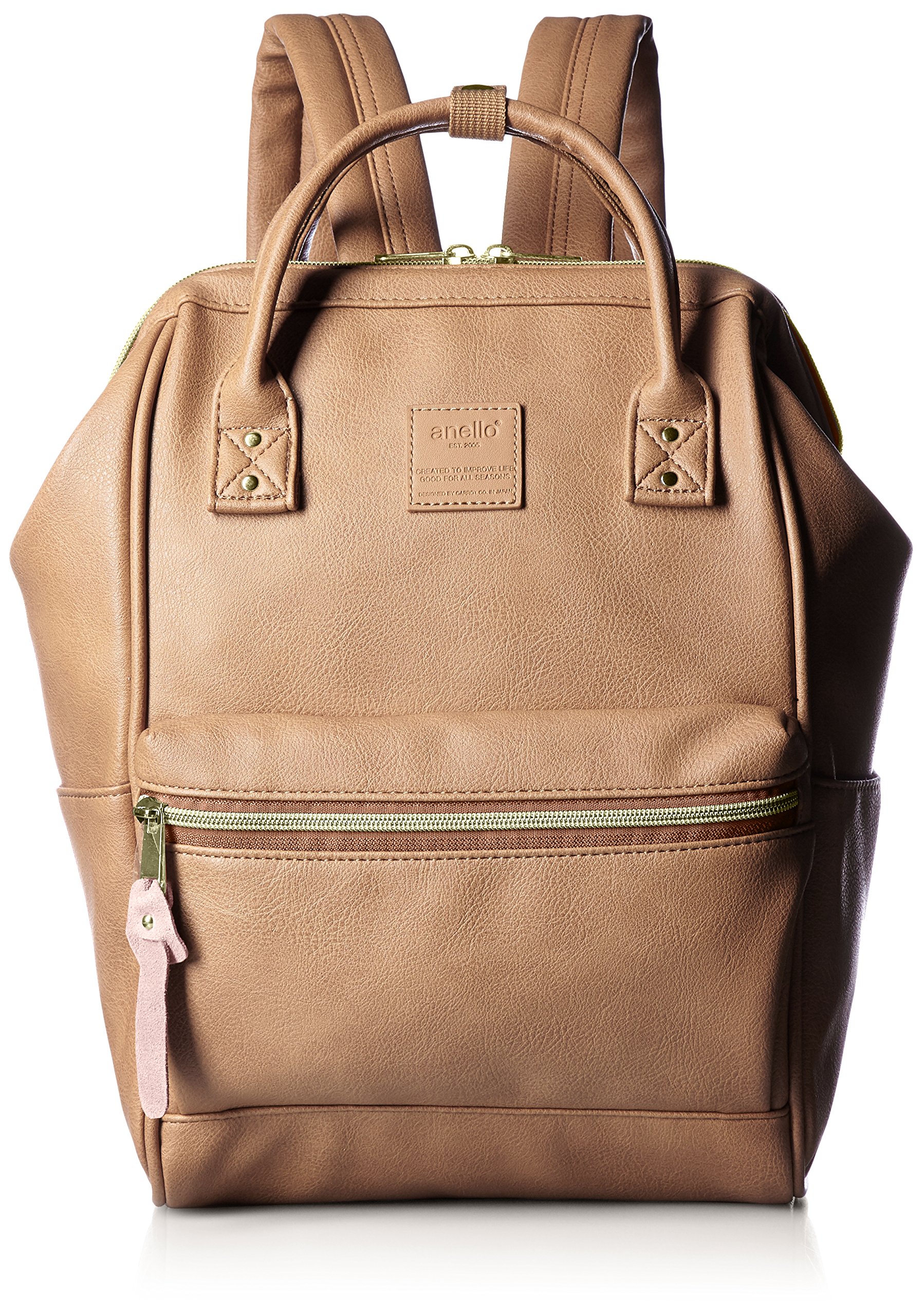 Anello Small Faux Leather Backpack AT-B1212 PI - Stylish Women's Purse for Work, School & Travel