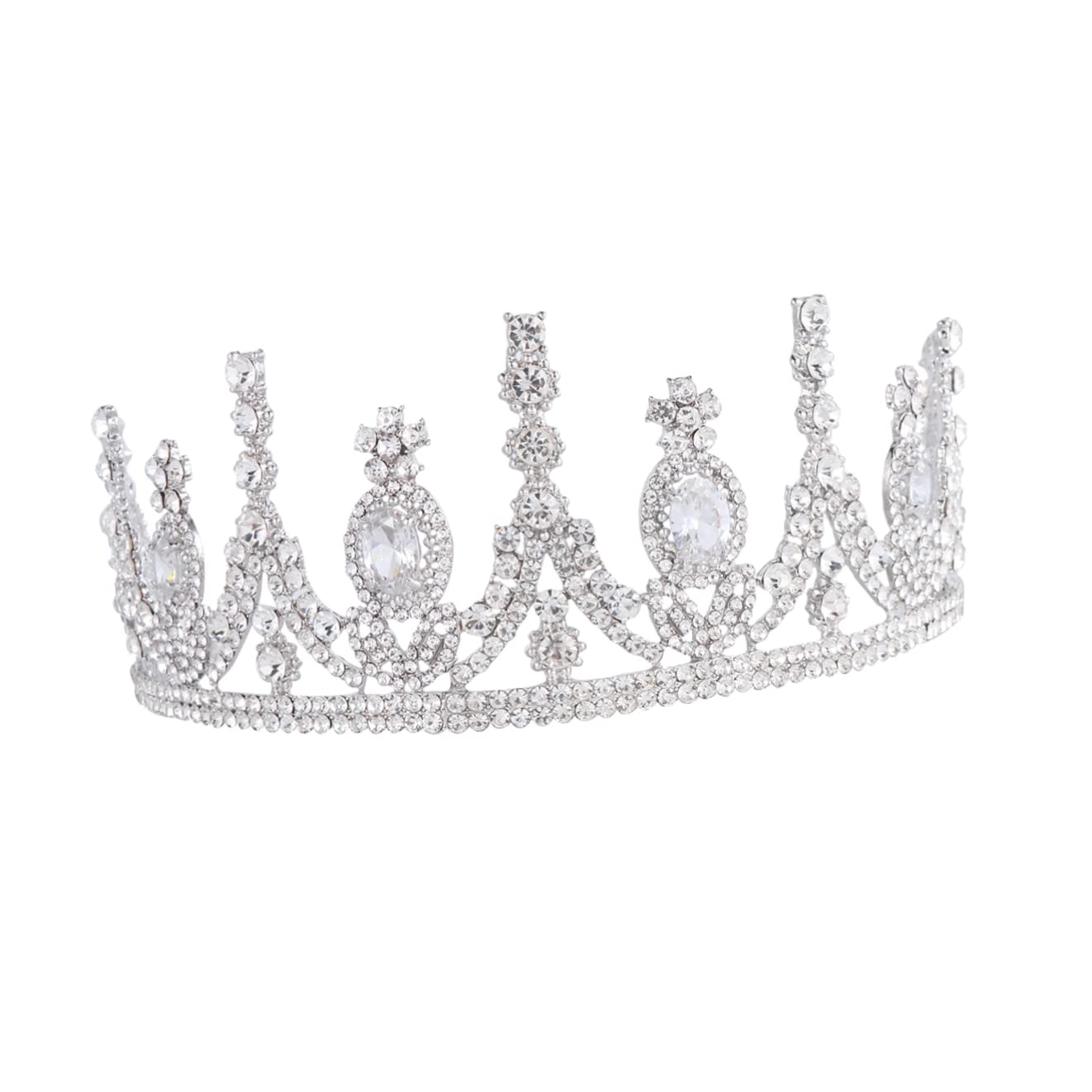 Vintage Rhinestone Tiara Hair Accessory - Baroque Bridal Headpiece for Weddings, Parties & Special Occasions | Alloy Retro Hair Jewelry with Rhinestone Inlays