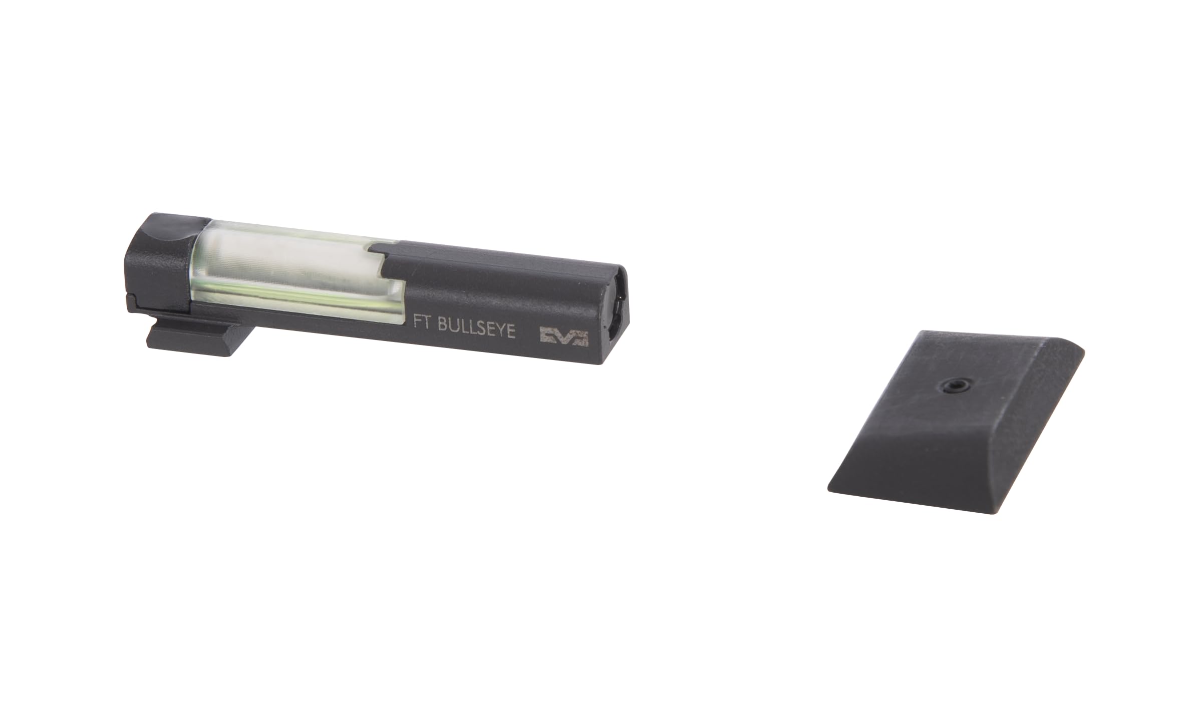 MEPROLIGHT MEPRO FT Bullseye Front Fiber & Tritium Night Sight - Green Bullseye Glow, Self-Illuminated Red Dot with Rear Sight Filler - Always On Ready for Tactical Shooting, Hunting & Low Light Conditions
