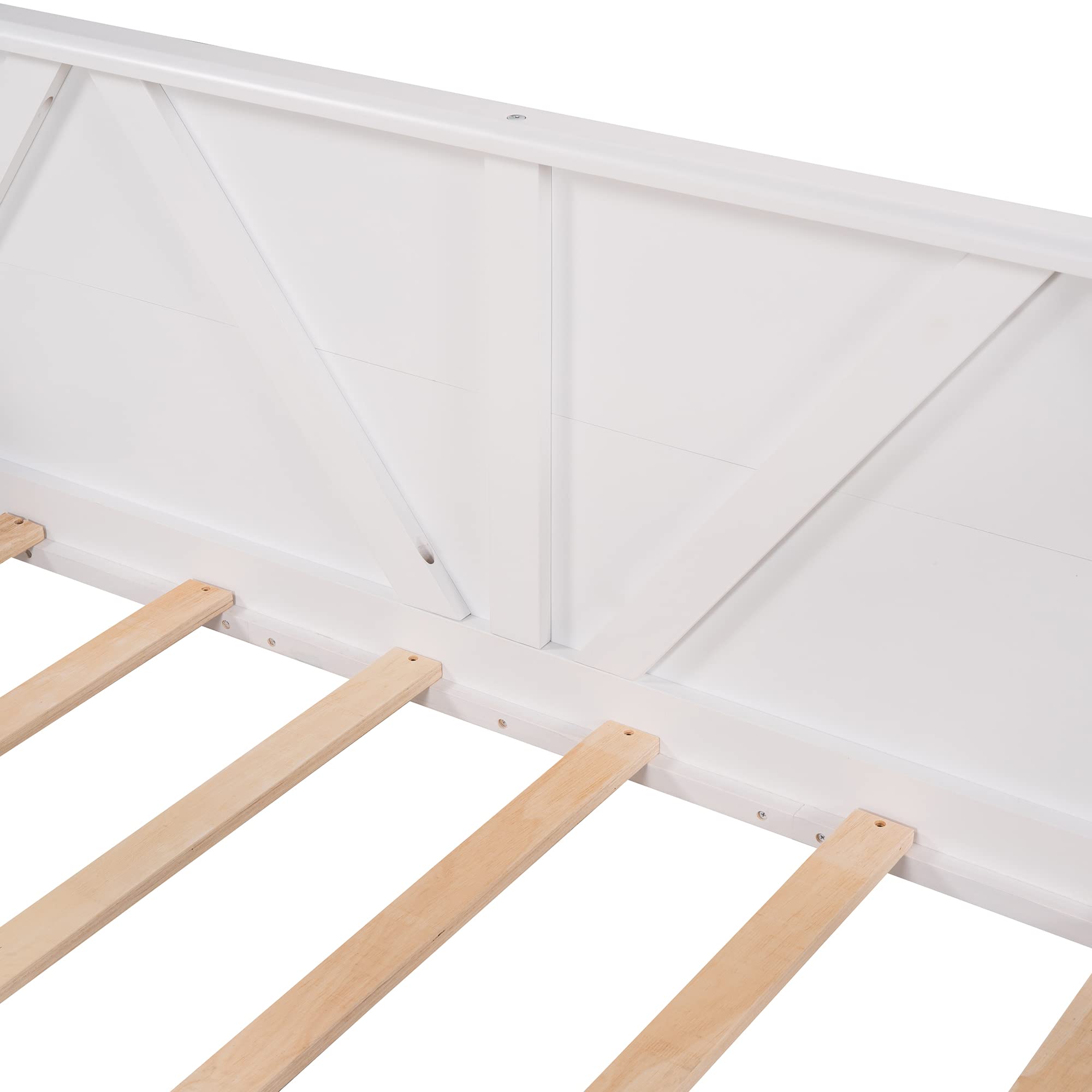 SOFTSEA Twin Daybed Frame - Sturdy Wooden Bed Frame with Wood Slats Support & Triangle Design | Perfect for Guest Room, Dorm, or Small Space Living